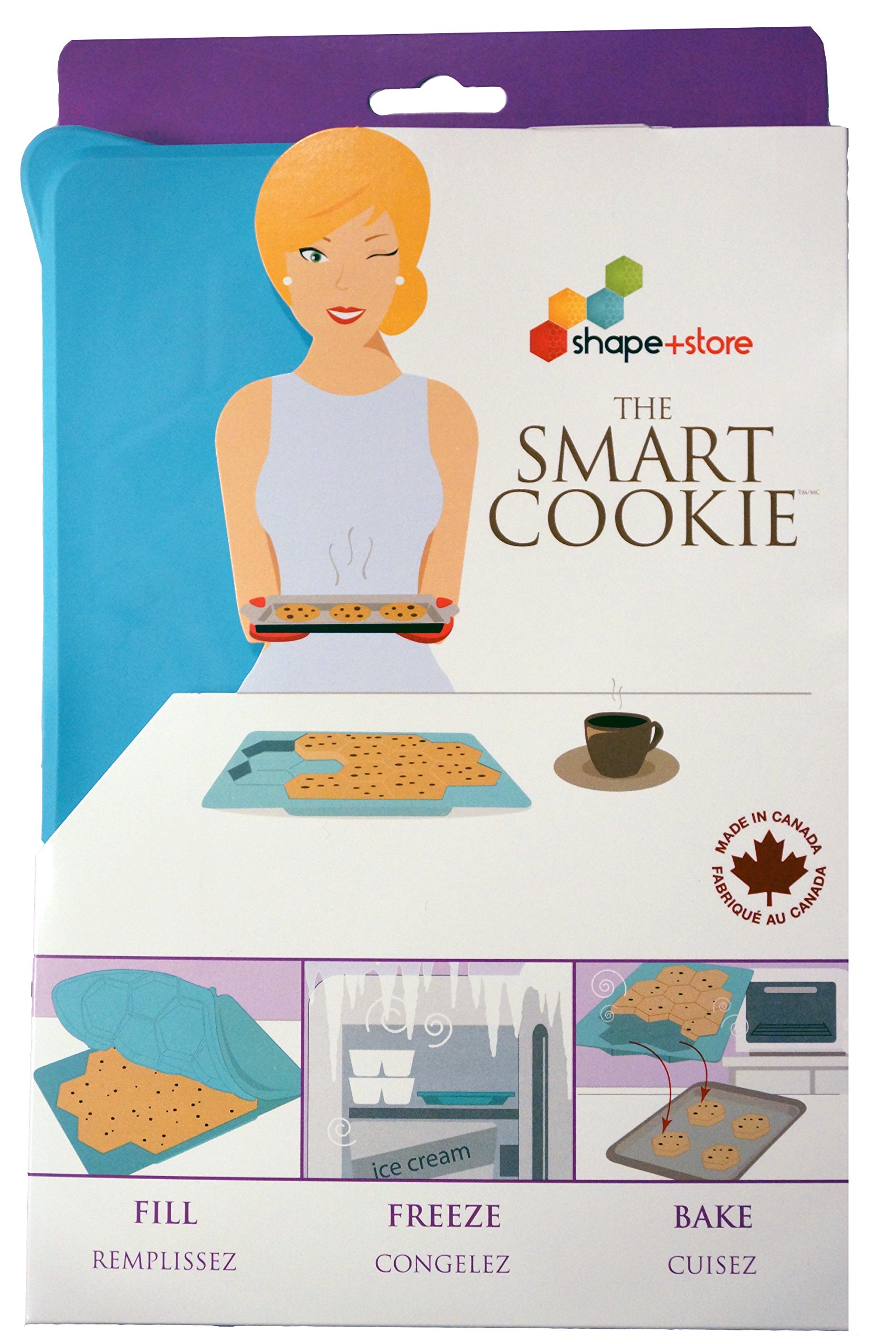Smart Cookie Cutter Set with Freezer Container - Durable Stainless Steel Cookie Cutters for Baking, Decorating & Storing Cookies - Perfect for Christmas, Holidays & DIY Baking Gifts