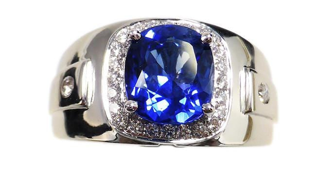 3.07ct Natural Blue Sapphire Ring for Women - 925 Sterling Silver Engagement/Wedding Band - Perfect for Anniversary, Proposal & Special Occasions