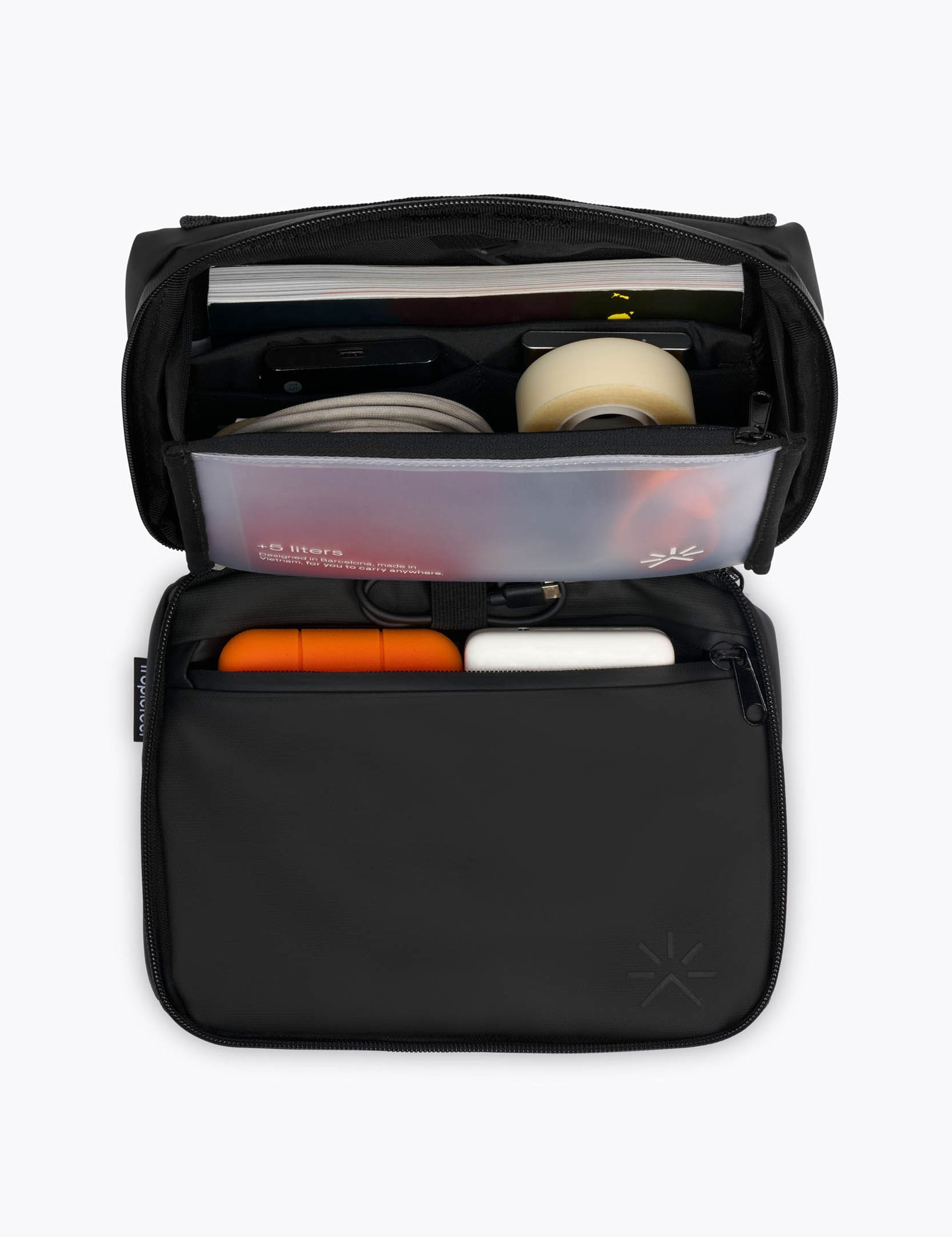 SEE Travel Toiletry Bag - Waterproof Hanging Cosmetic Organizer for Women & Men - Perfect for Airplane, Gym, Camping & Business Trips - Black