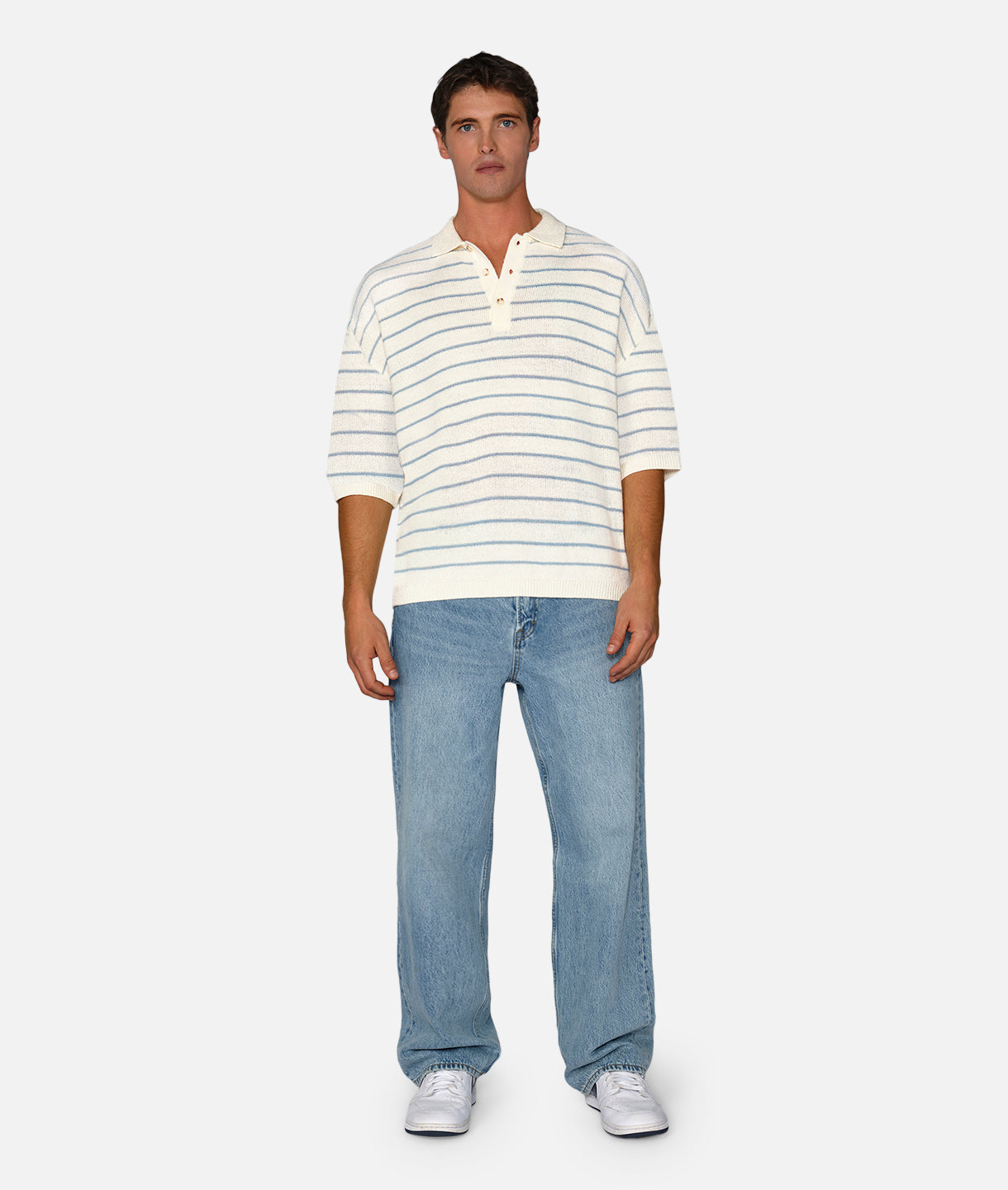 The Casa Polo Light Blue Cream - Stylish and Comfortable Polo Shirt for Men | Perfect for Casual Wear, Office, and Outdoor Activities