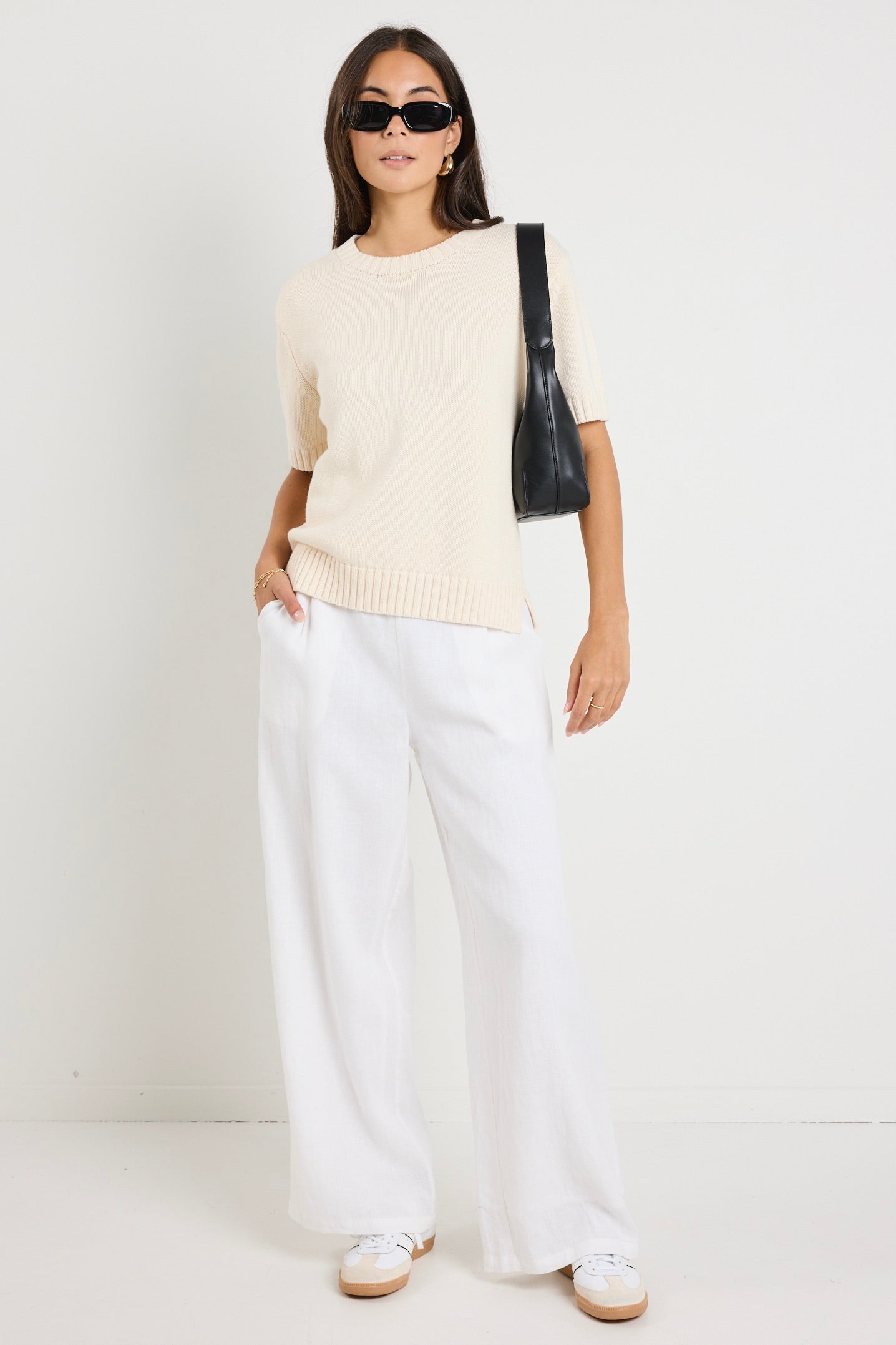 Lovesome Cream Cashmere Blend Chunky Knit Sweater - Soft & Warm Winter Pullover for Women, Perfect for Casual Outfits, Office Wear & Cozy Evenings