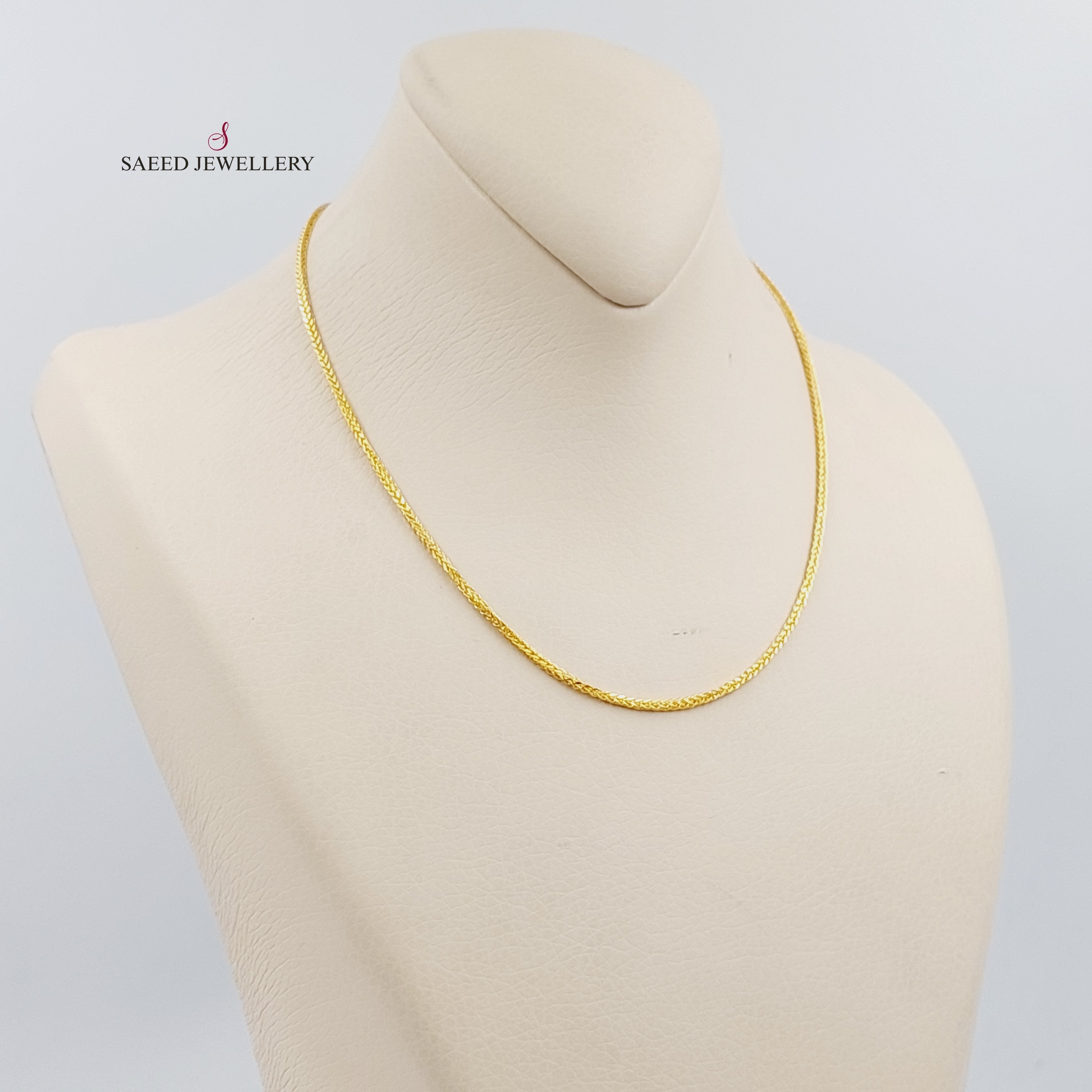 40cm Thin Franco Chain Necklace for Women - Dainty Gold Plated Layering Chain - Perfect for Everyday Wear, Gift Giving & Special Occasions