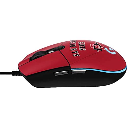 Logitech G203 Prodigy RGB Wired Gaming Mouse Skin - Officially Licensed San Diego State Aztecs Design | Custom Decal Cover for Enhanced Grip & Protection | Perfect for Gaming, Work & School