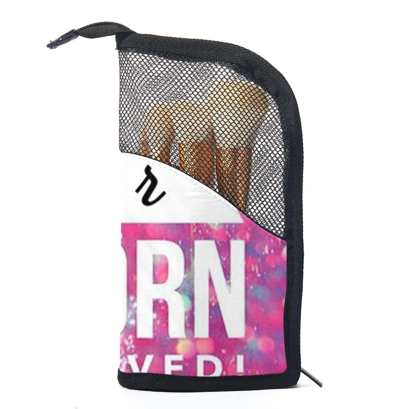 Premium 12-Piece Makeup Brush Organizer Bag - Portable Travel Cosmetic Brush Holder Case with Unicorn Design | Perfect for Makeup Artists, Travel & Home Storage