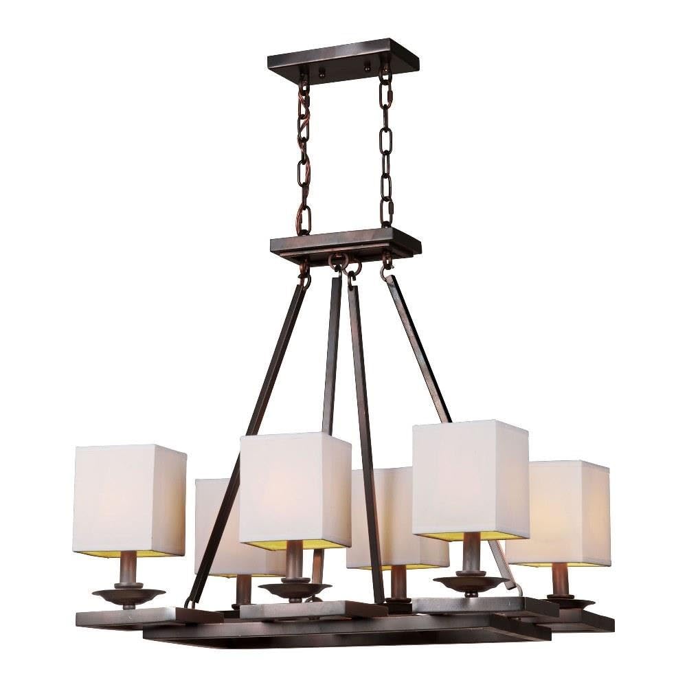 Antique Bronze 6-Light Chandelier - Elegant Dining Room Lighting Fixture for Home Decor | Model 7038-06-32