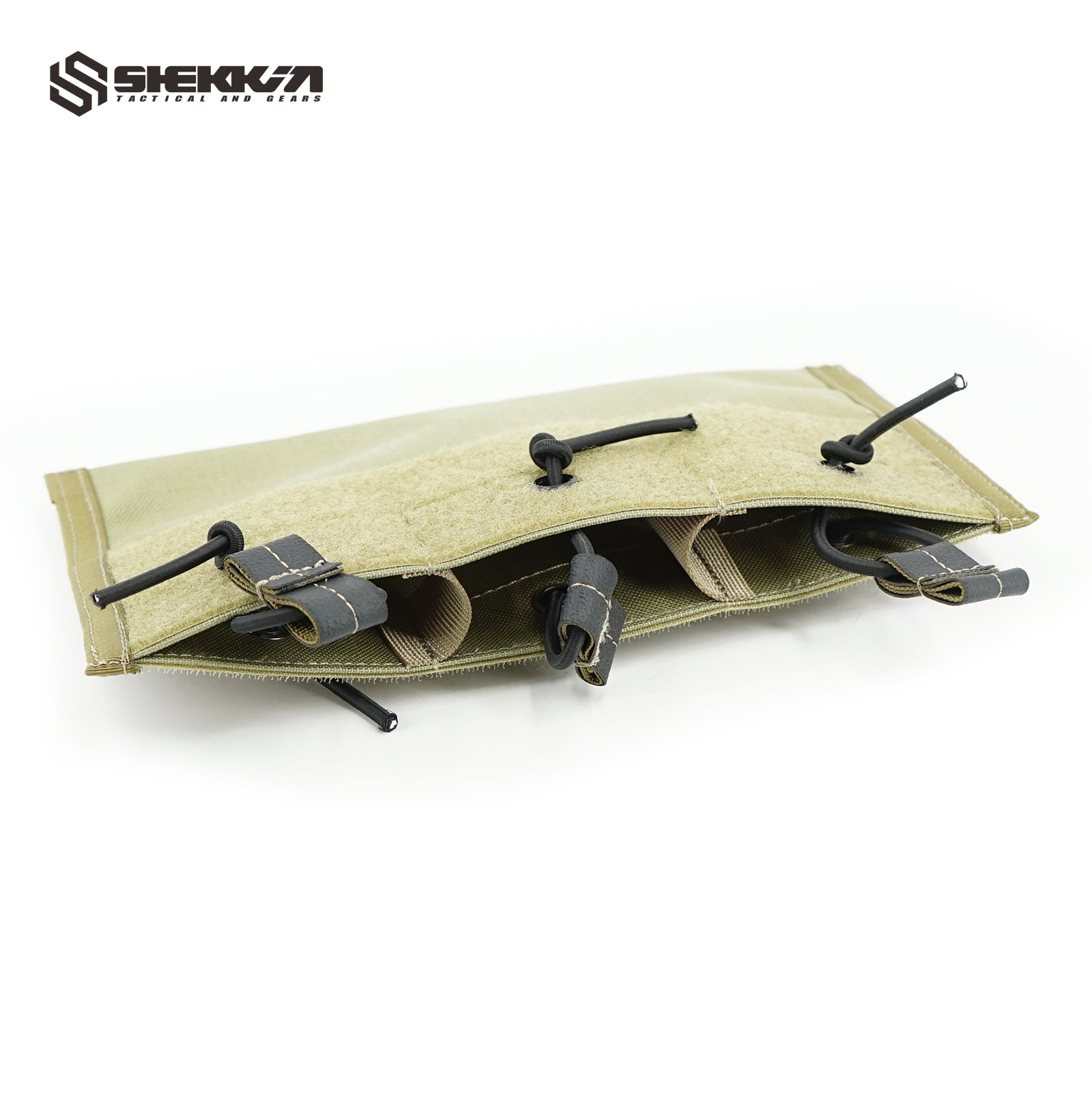 Shekkin Gears Triple Magazine Pouch Insert for 6094A Plate Carrier - Tactical Molle Compatible Accessory for Military & Airsoft Training
