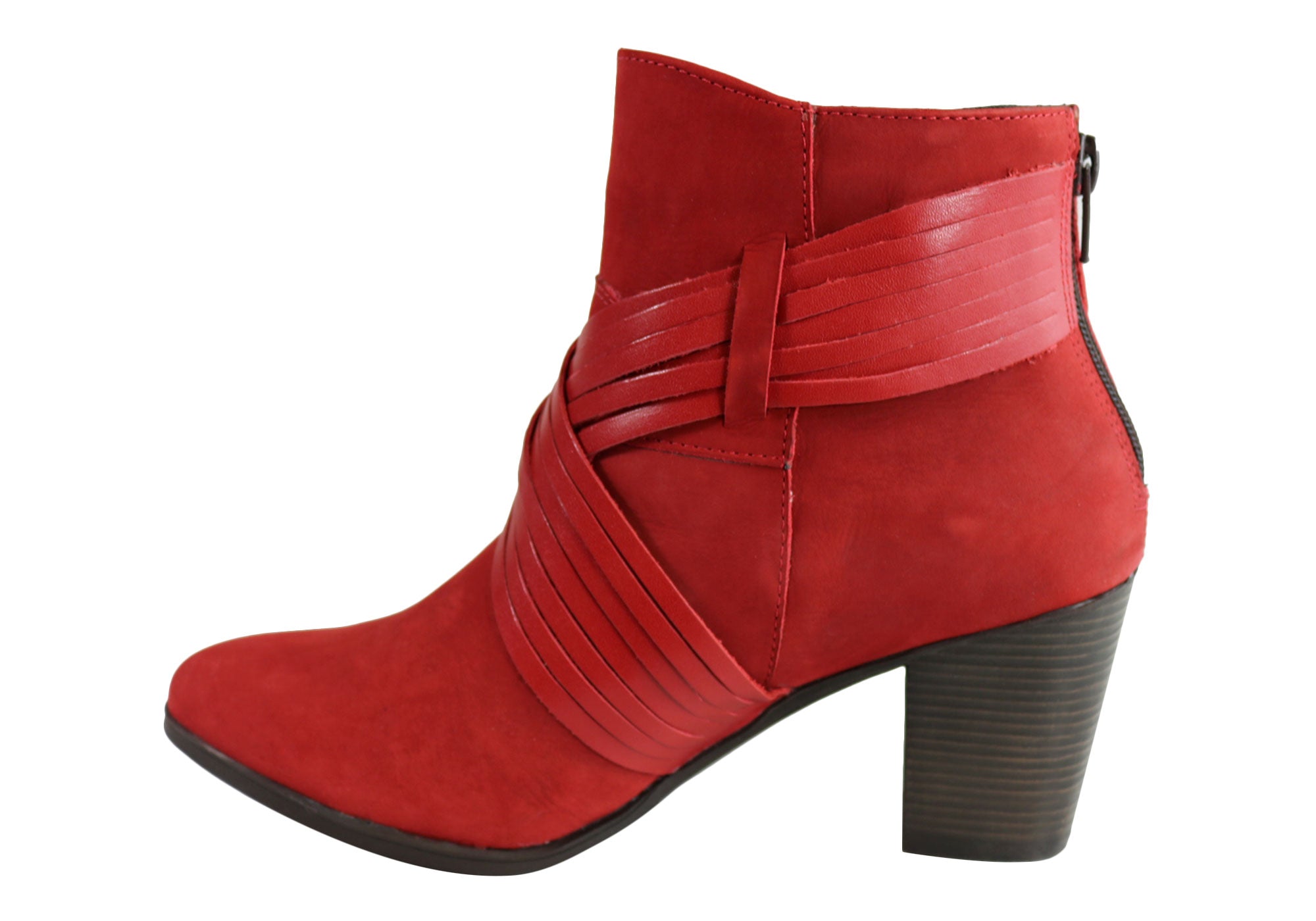 Dazzani Lina Women's Comfort Leather Heel Ankle Boots - Made in Brazil - Stylish & Comfortable Shoes for Work, Party & Everyday Wear