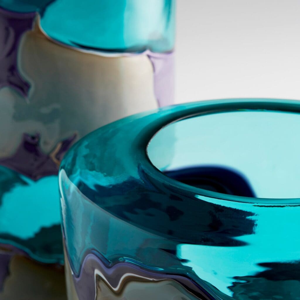 Cyan Design 10847 Ahoy Vase - Blue Ceramic Medium Vase for Home Decor, Wedding Centerpiece & Coastal Farmhouse Style