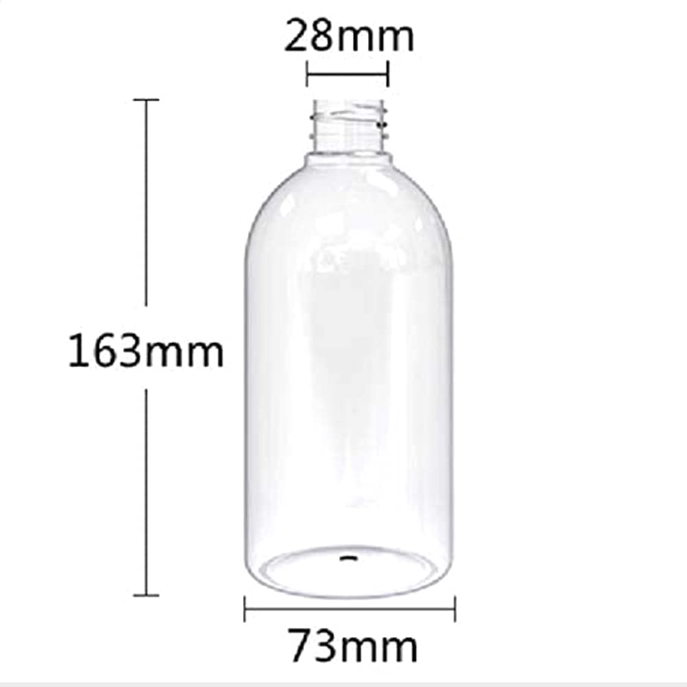 VALINK 1/3 Pack 500ml Refillable Shampoo Bottles with Pump - Clear Plastic Empty Lotion Dispenser for Shampoo, Conditioner, Liquid Soap & Essential Oils - Perfect for Travel, Bathroom Storage & Salon Use