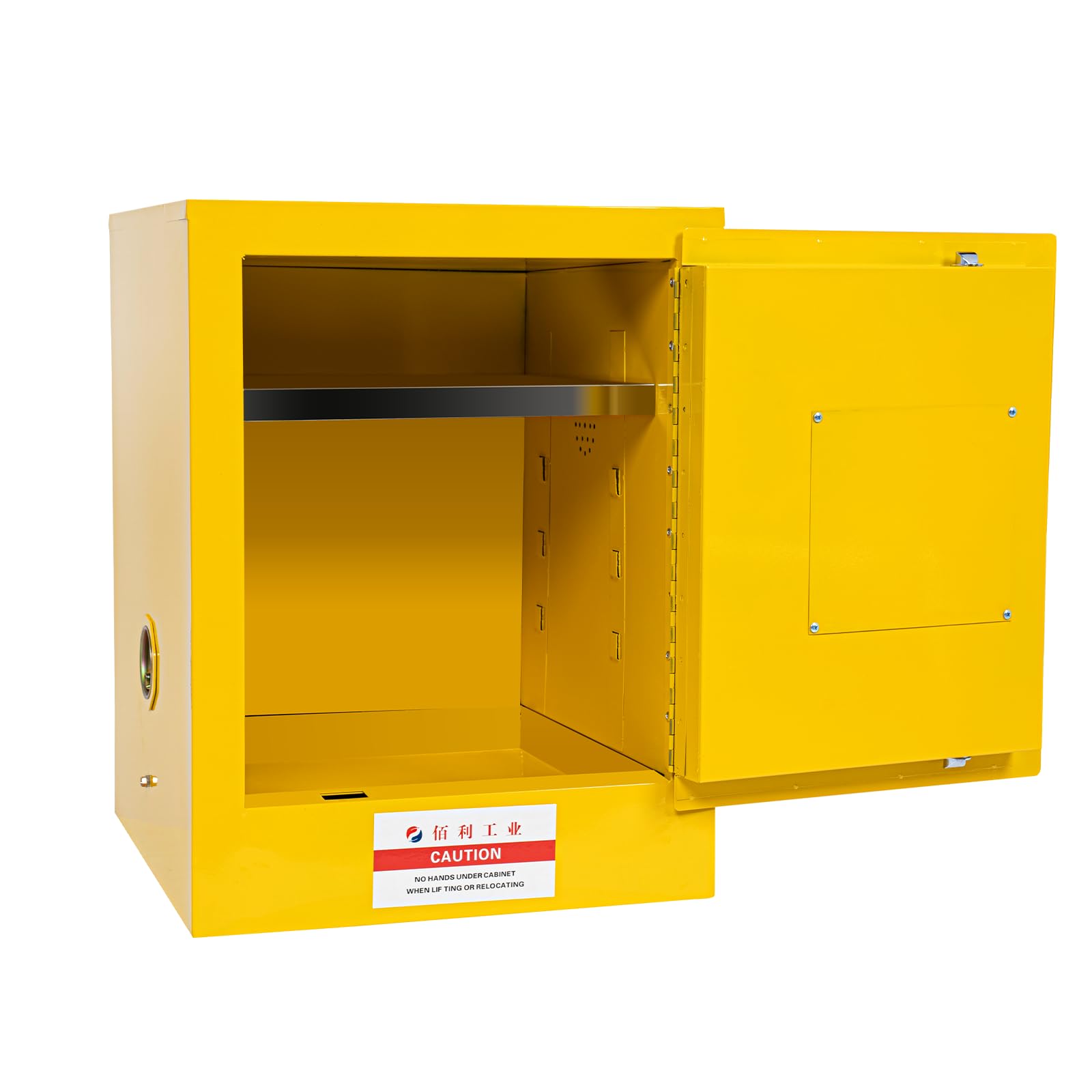 LOYALHEARTDY 4 Gallon Safety Storage Cabinet - Leakproof Galvanized Steel Chemical Cabinet with Manual Closing Door | OSHA Compliant Flammable Liquid Storage for Labs, Garages & Workshops
