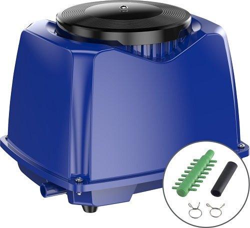 120 GPH Outdoor Pond Air Pump 90W - High Oxygenation for Koi Fish, Water Gardens & Aquaponics Systems