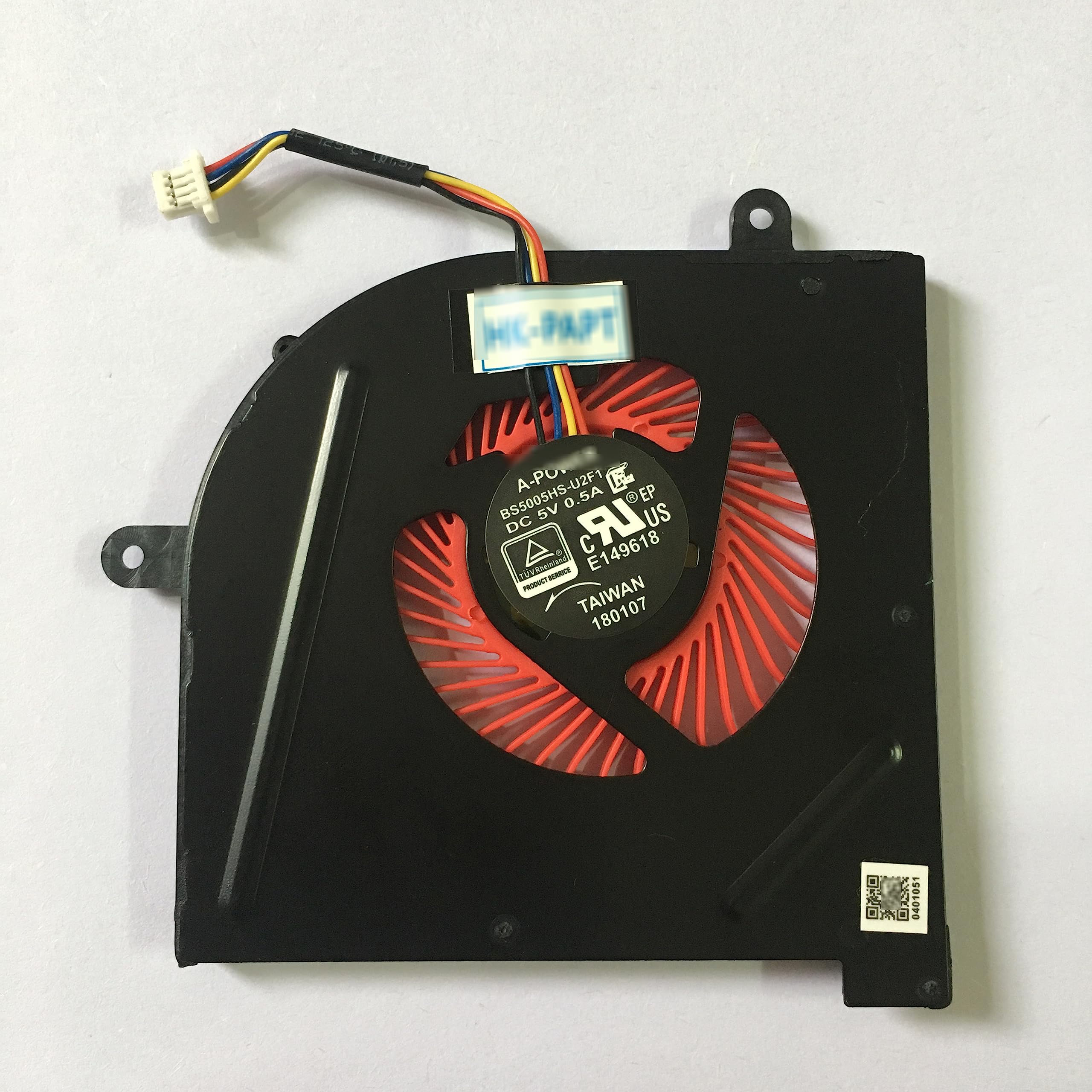 MSI GS63VR Laptop Cooling Fan Replacement for GS63VR 6RF/7RF/Stealth Pro - Compatible with MS-16K2, MS-17B1, BS5005HS-U2L1, BS5005HS-U2F1 Models - GPU & CPU Cooling Fan for Gaming & Performance Laptops