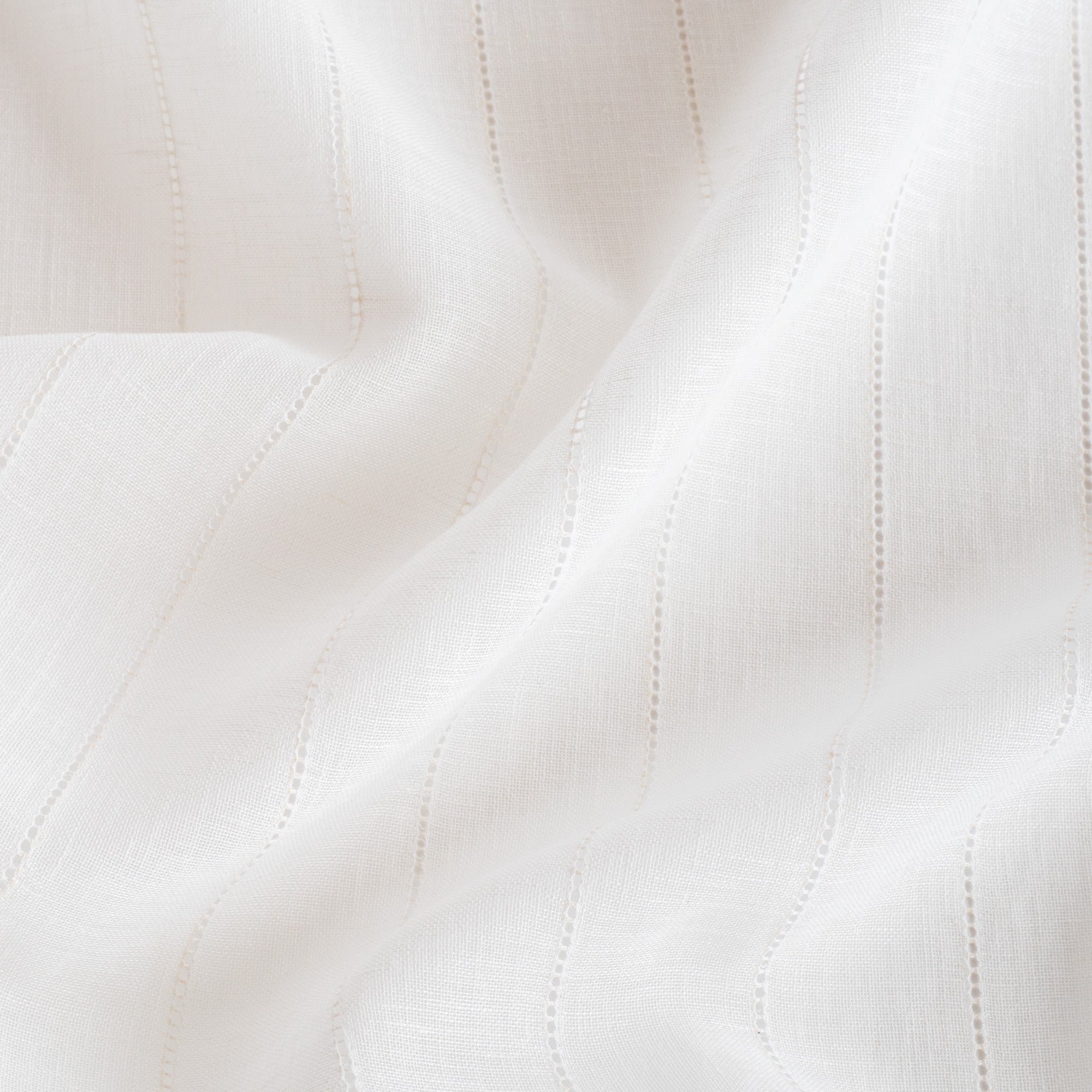 Ida Embroidered Sheer Fabric - Cloud White | Elegant Curtains, Bridal Veils & Home Decor