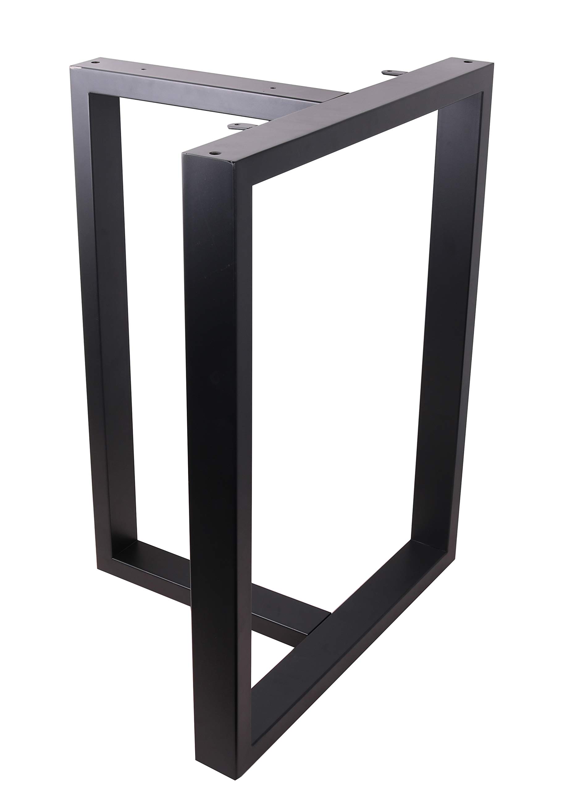 Sturdy Black T-Shaped Steel Table Legs (28'') - Set of 2 for Dining Tables, Office Desks, Computer Workstations & Industrial Kitchen Furniture | Durable Metal Support for Home & Commercial Use