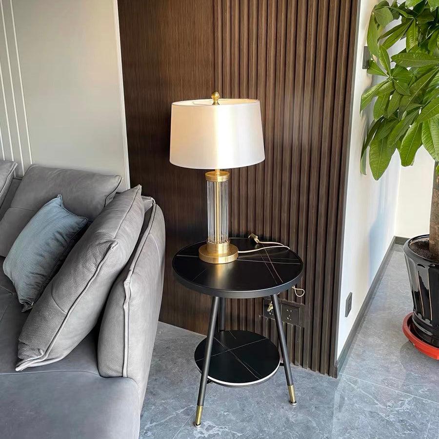 Edda Table Lamp - Modern LED Bedside Lamp with Touch Control & USB Port for Bedroom, Living Room, and Office - Perfect Night Light & Reading Light