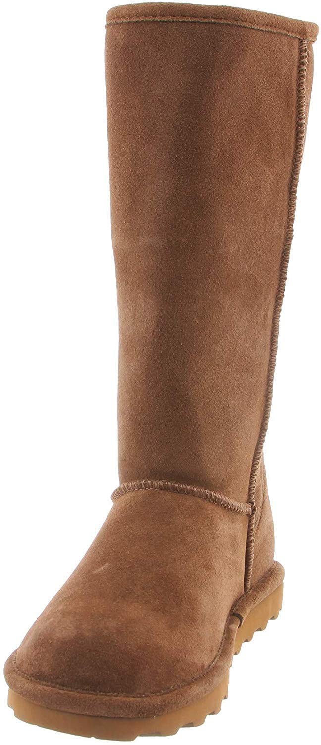 BEARPAW Women's Elle Tall Wide Winter Boots - Classic Suede Slip-On Ankle Booties in Multiple Colors | Warm & Comfortable for Snow, Casual Outfits & Outdoor Activities