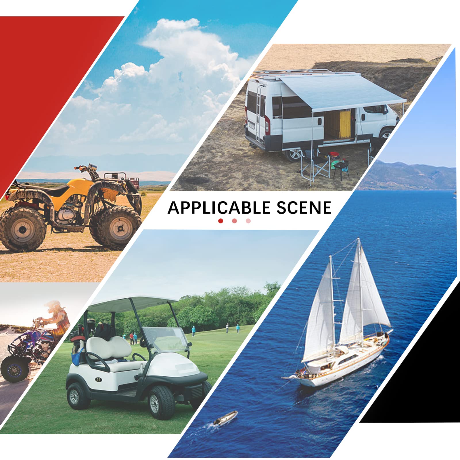 APIELE 12V DC 125A Continuous Duty Solenoid Relay - Zinc-Plated Heavy Duty Starter Relay (300A Inrush Current) for Golf Carts, Winches, Marine Applications - 4 Terminals SPST 1NO Design - Perfect for E-Z-GO Vehicles, Off-Road Equipment & Power Sports