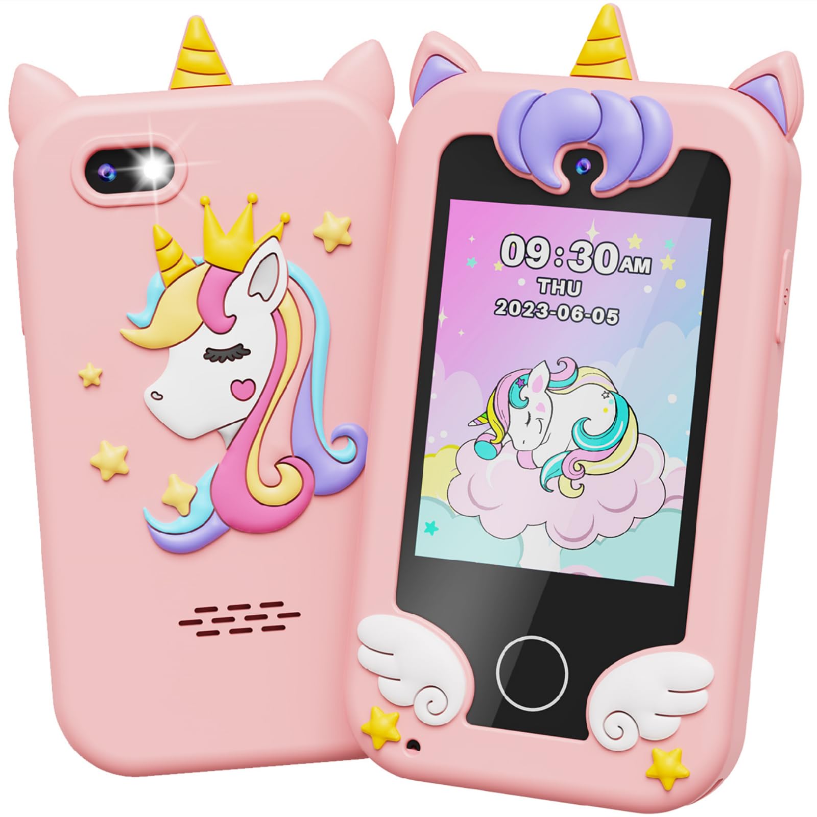 UCIDCI Kids Smart Phone Toy for Girls & Boys Ages 3-7 - Educational Learning Games, Dual Camera, MP3 Music Player - Perfect Travel & Birthday Gift for Toddlers | Fun Pretend Play & Early Learning Tool