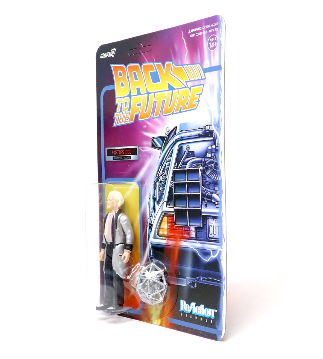 Vintage 1950s Doc Brown Back to The Future ReAction Figure - Perfect for Collectors, Movie Fans & Nostalgic Gift Giving