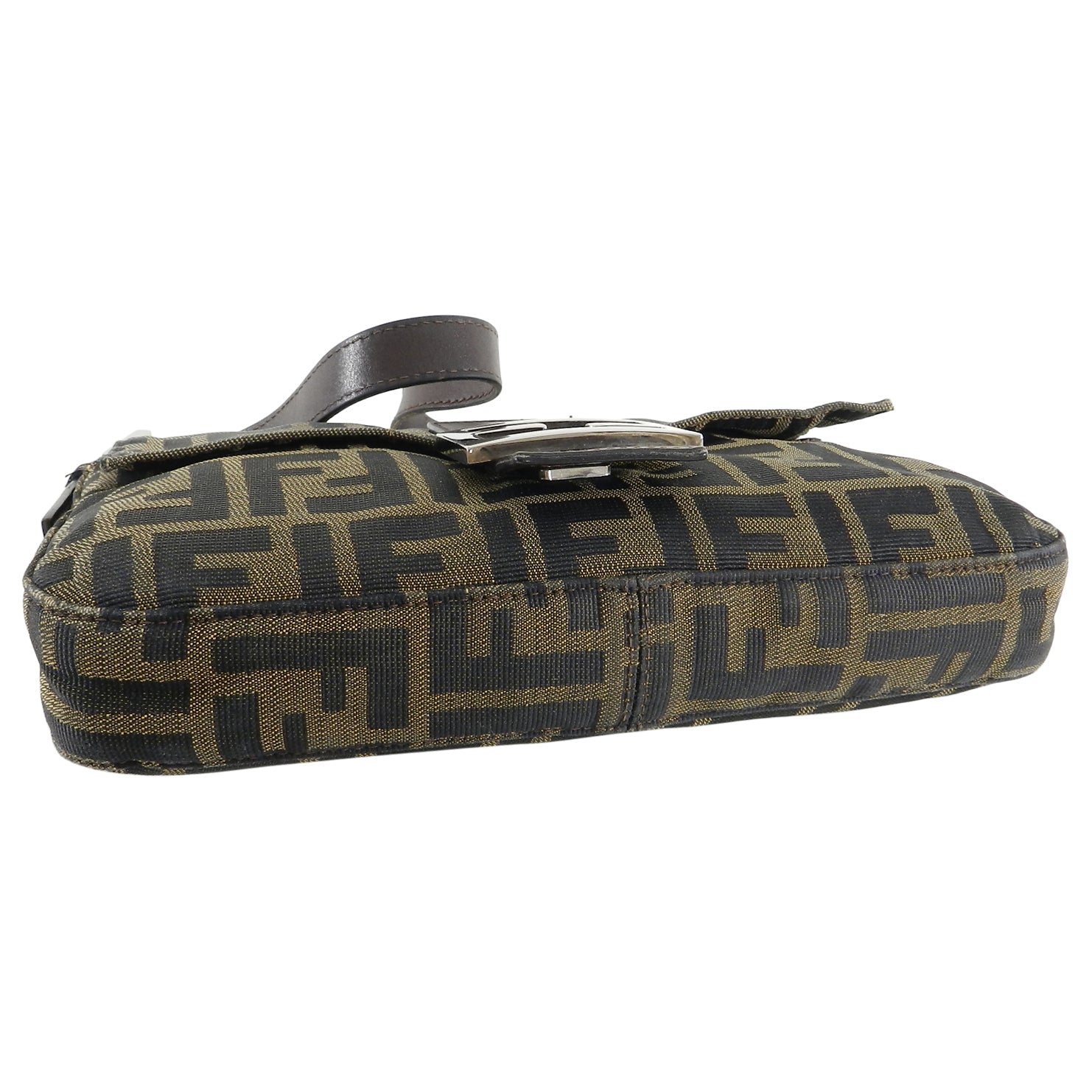Fendi FF Zucca Logo Small Baguette Bag - Luxury Designer Crossbody Purse for Women | Perfect for Parties, Date Nights & Fashion Events