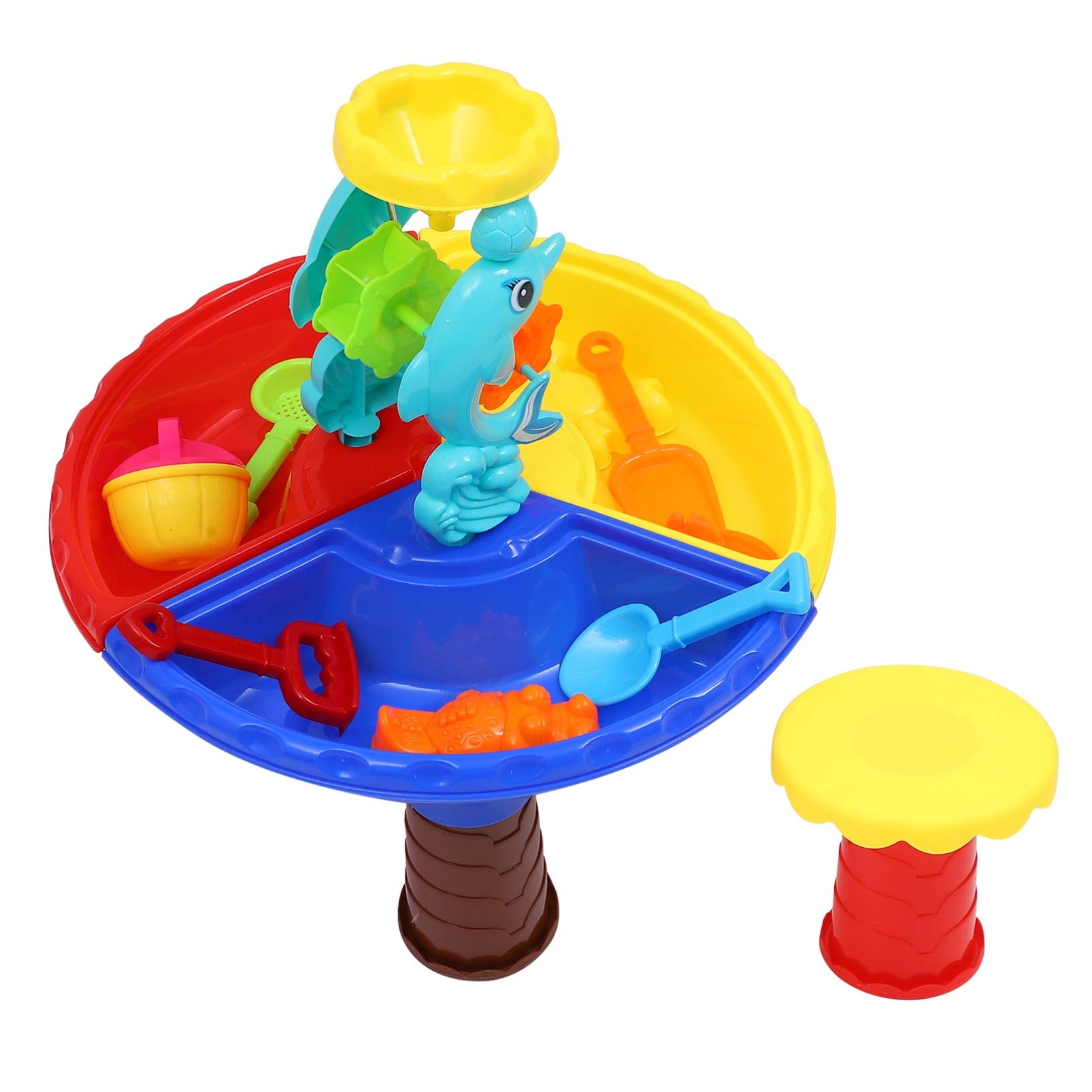 Zerodeko Kids Sand and Water Play Table - Outdoor Beach Toys for Toddlers, Children's Sandbox Activity Table for Backyard, Garden & Beach Fun - Perfect for Summer Outdoor Play & Sensory Development