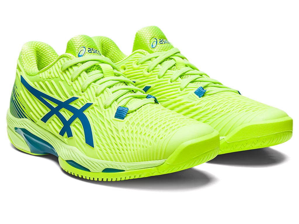 ASICS Women's Solution Speed FF 2 Tennis Shoes - Hazard Green/Blue | Lightweight Performance Court Shoes for Women | Perfect for Competitive Matches & Training Sessions