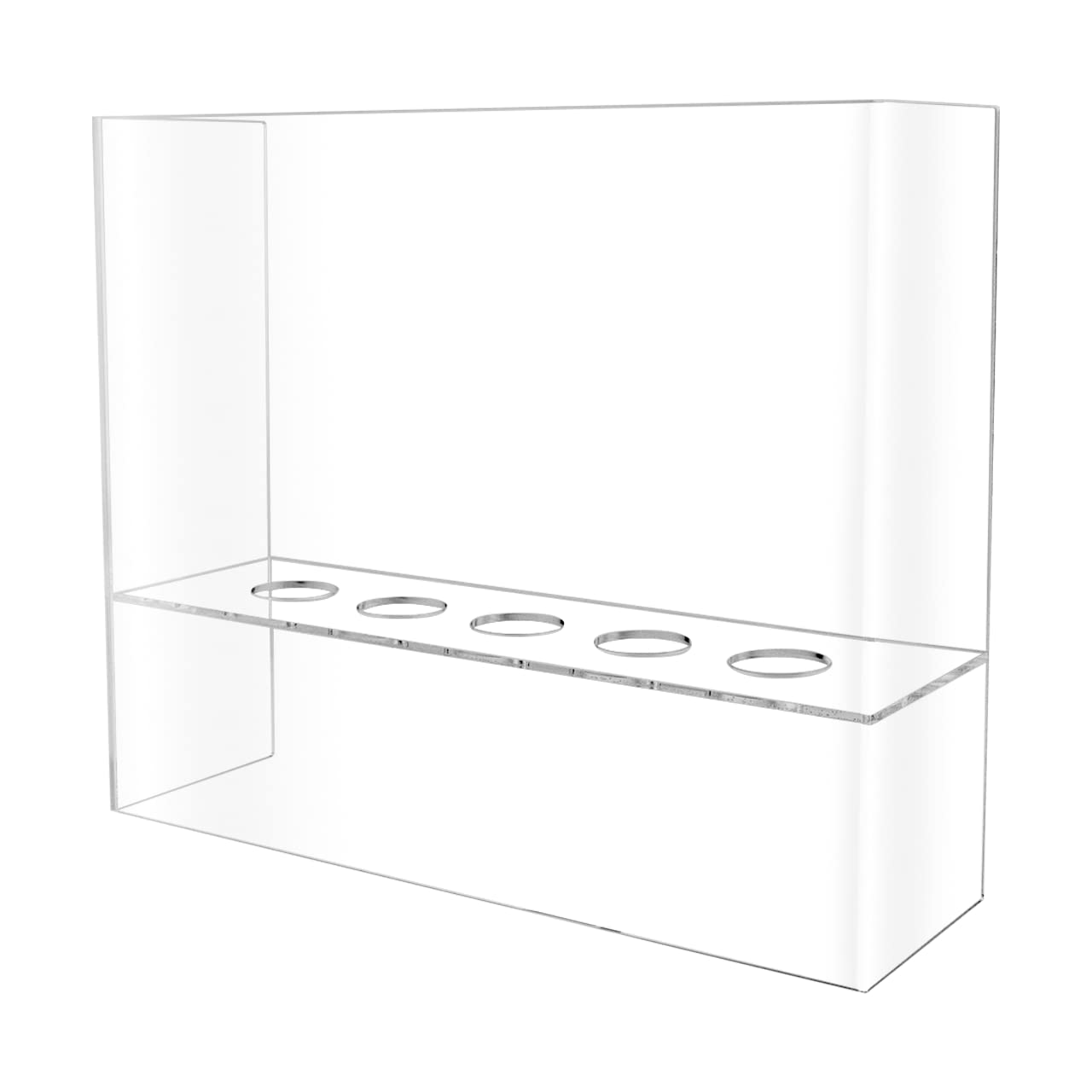 2 Pack Clear Acrylic Ice Cream Cone Display Stand - 5 Slot Countertop Holder for Restaurants, Cafes & Dessert Shops - Perfect for Buffets, Parties & Ice Cream Parlor Storage (Commercial & Home Use)