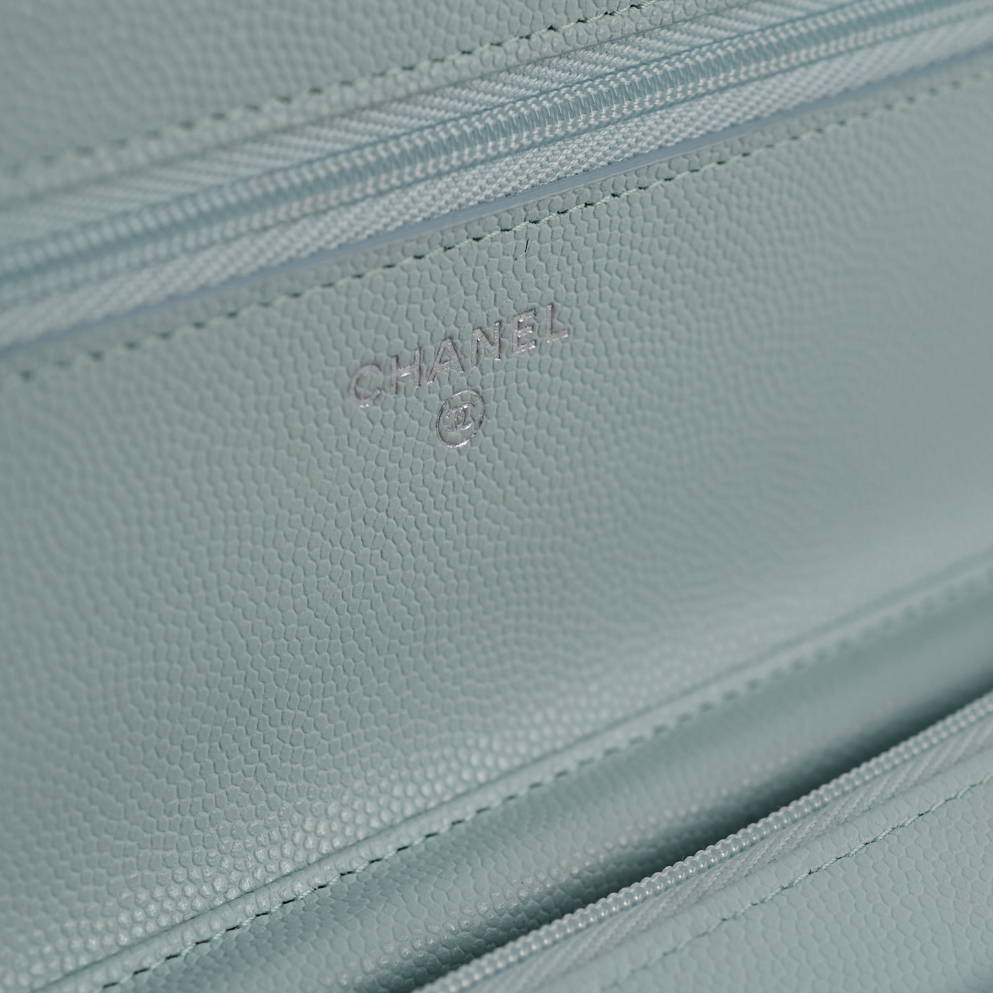 Chanel Caviar Wallet On Chain WOC Light Blue - Luxury Crossbody Bag with Microchip for Women | Perfect for Parties, Date Nights & Travel