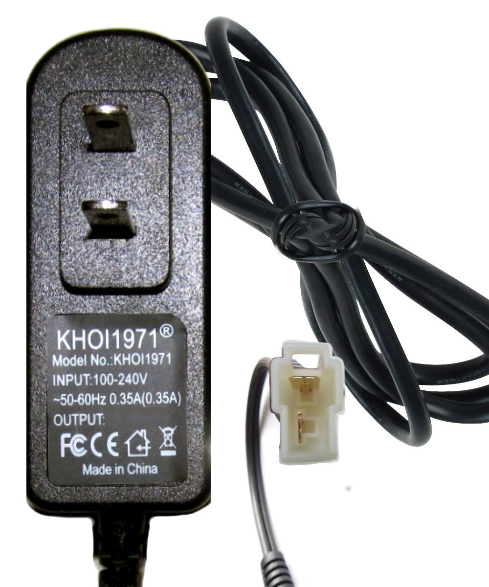 KT1278WM KT1278 Kid TRAX Petite Scooter 6V AC Wall Charger Adapter for Teddy Bear Side-car Ride-On - Home Replacement Power Supply for Kids Electric Vehicles & Indoor/Outdoor Playtime