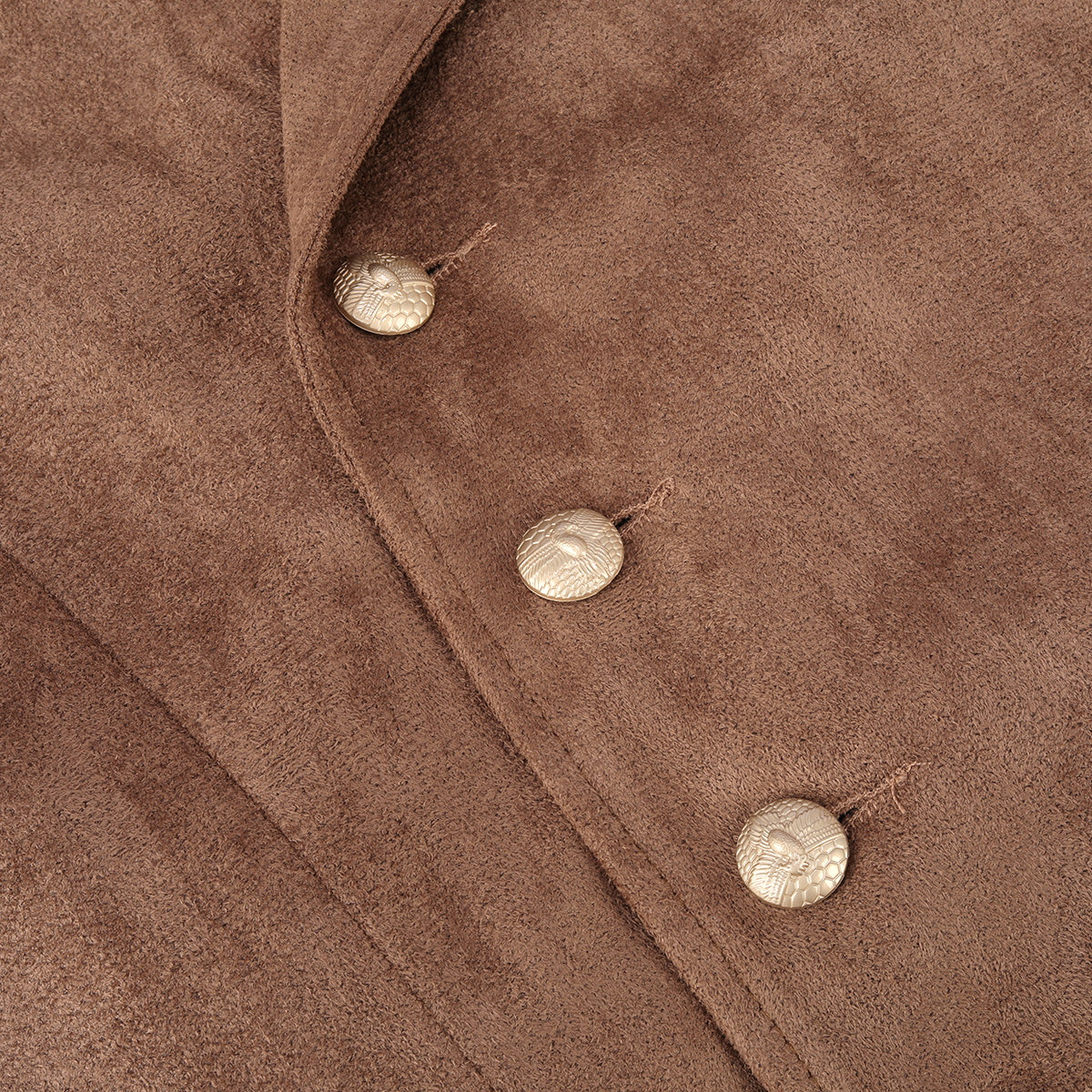 Elegant Double Breasted Velvet Gothic Steampunk Brown Waistcoat for Men - Perfect for Cosplay, Victorian Costumes & Dark Academia Outfits