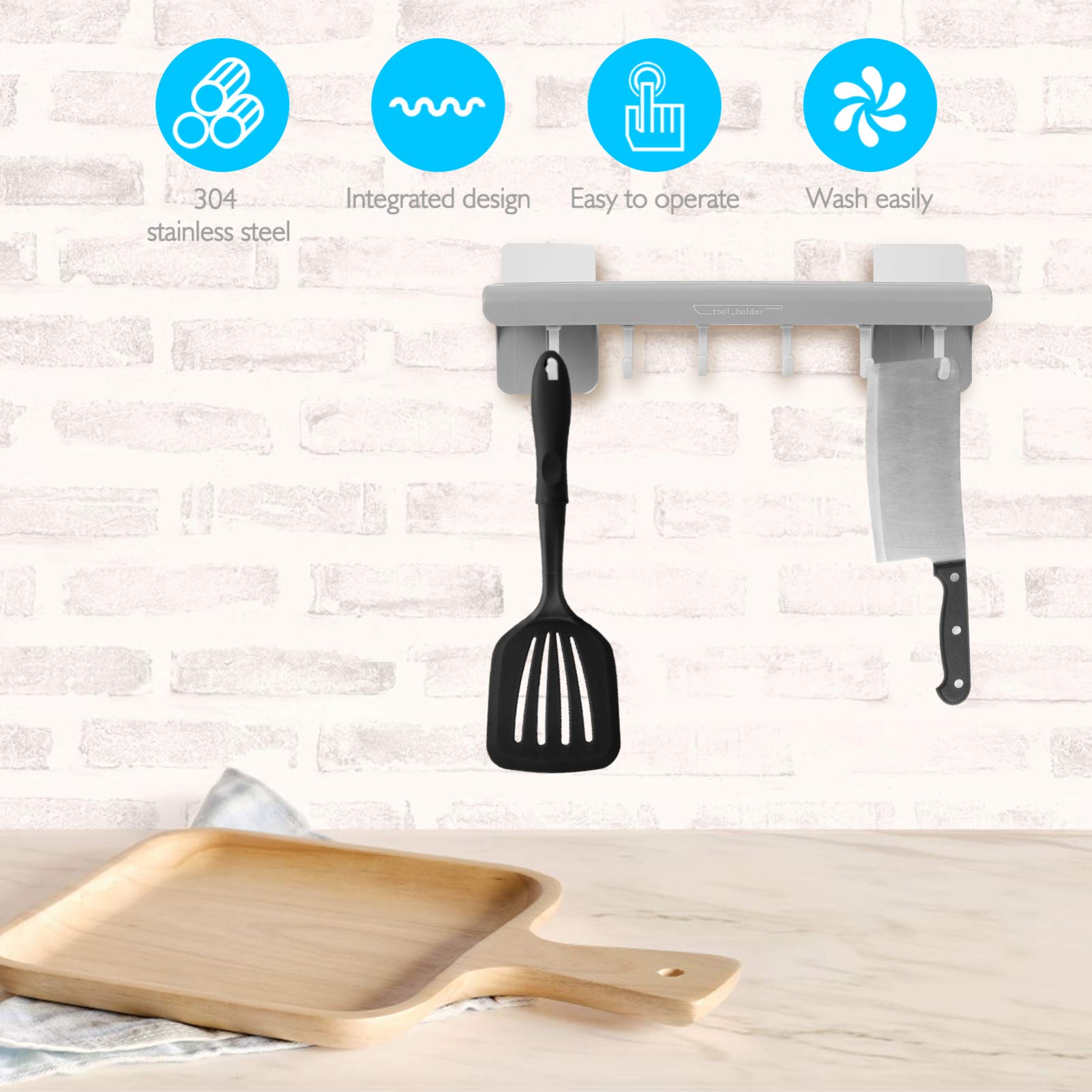 Hemoton Floating Shelf - Wall Mounted Toilet Stand & Kitchen Storage Organizer - Steel Brackets for Bathroom, Kitchen, Bedroom - Space Saving Shelf for Towels, Spices, Books & Decor