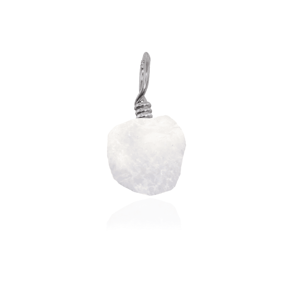 Natural Rainbow Moonstone Crystal Pendant Necklace - Healing Stone Jewelry for Women, Spiritual Gift for Meditation & Energy Balancing