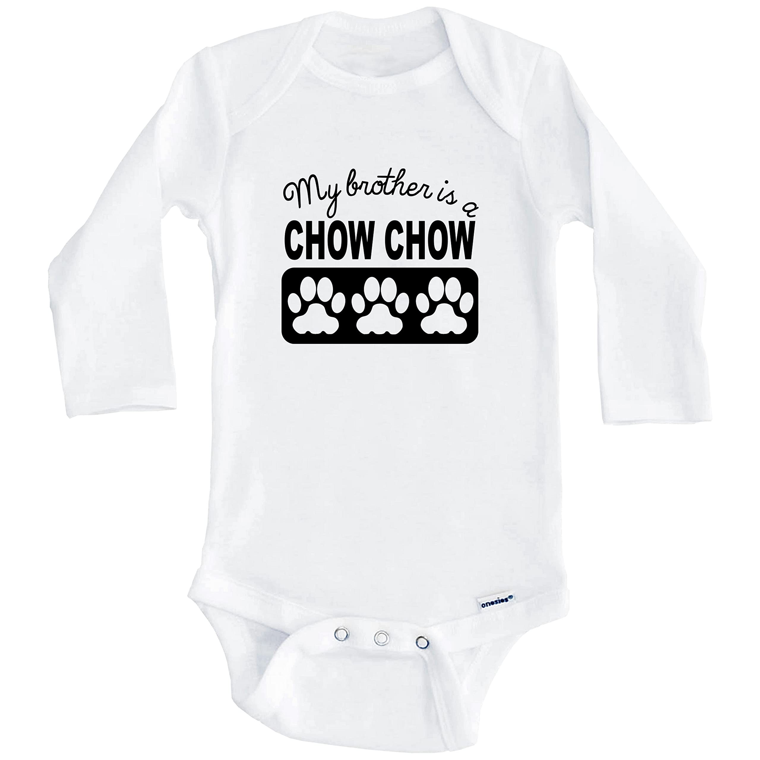 My Brother is a Chow Chow Baby Bodysuit - Cute Long Sleeve Onesie for Infants & Toddlers - Perfect for Family Photos, Playdates, and Everyday Comfort