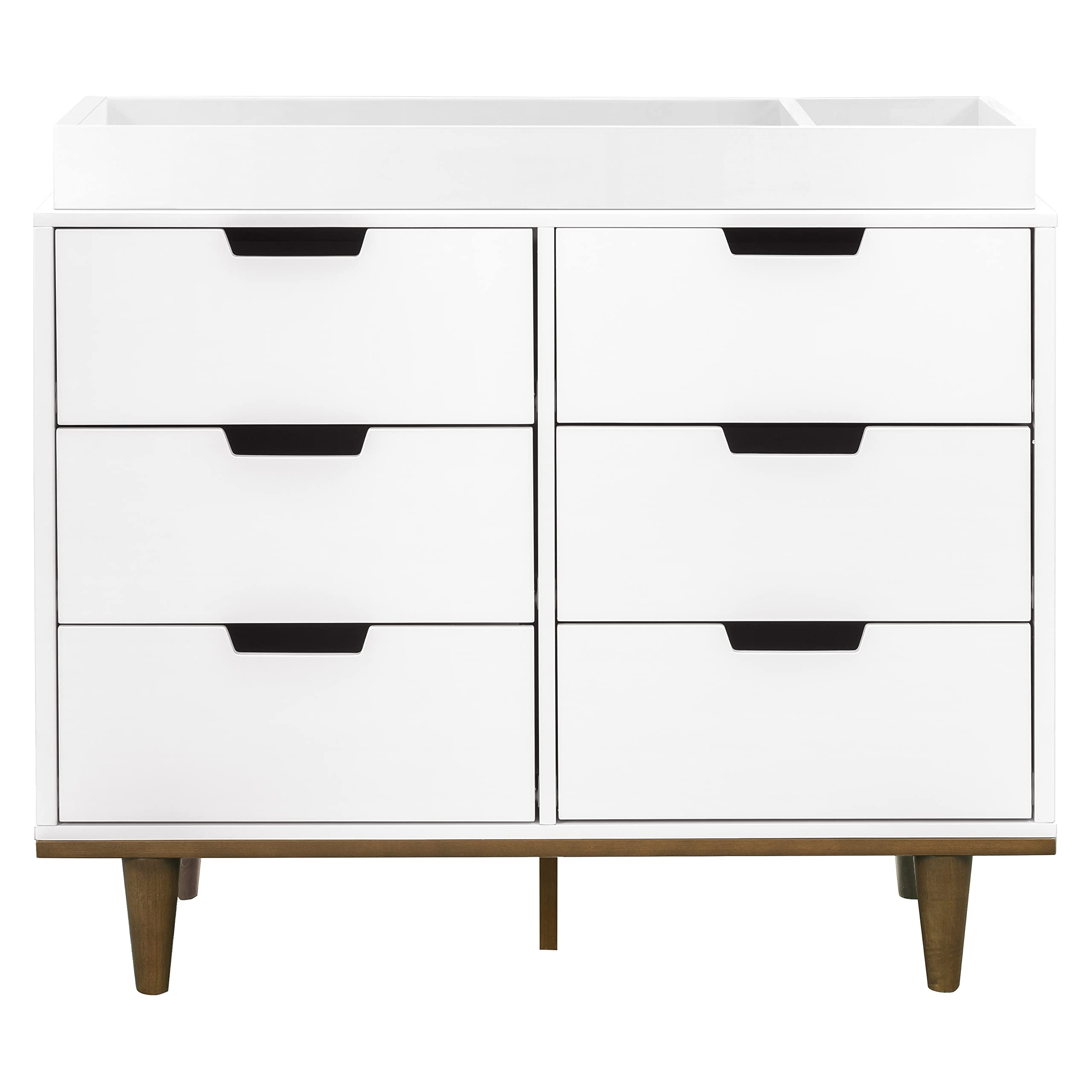 DaVinci Marley 6-Drawer Double Dresser in White & Natural - GREENGUARD Gold Certified for Nursery, Kids Room & Bedroom Storage Solution