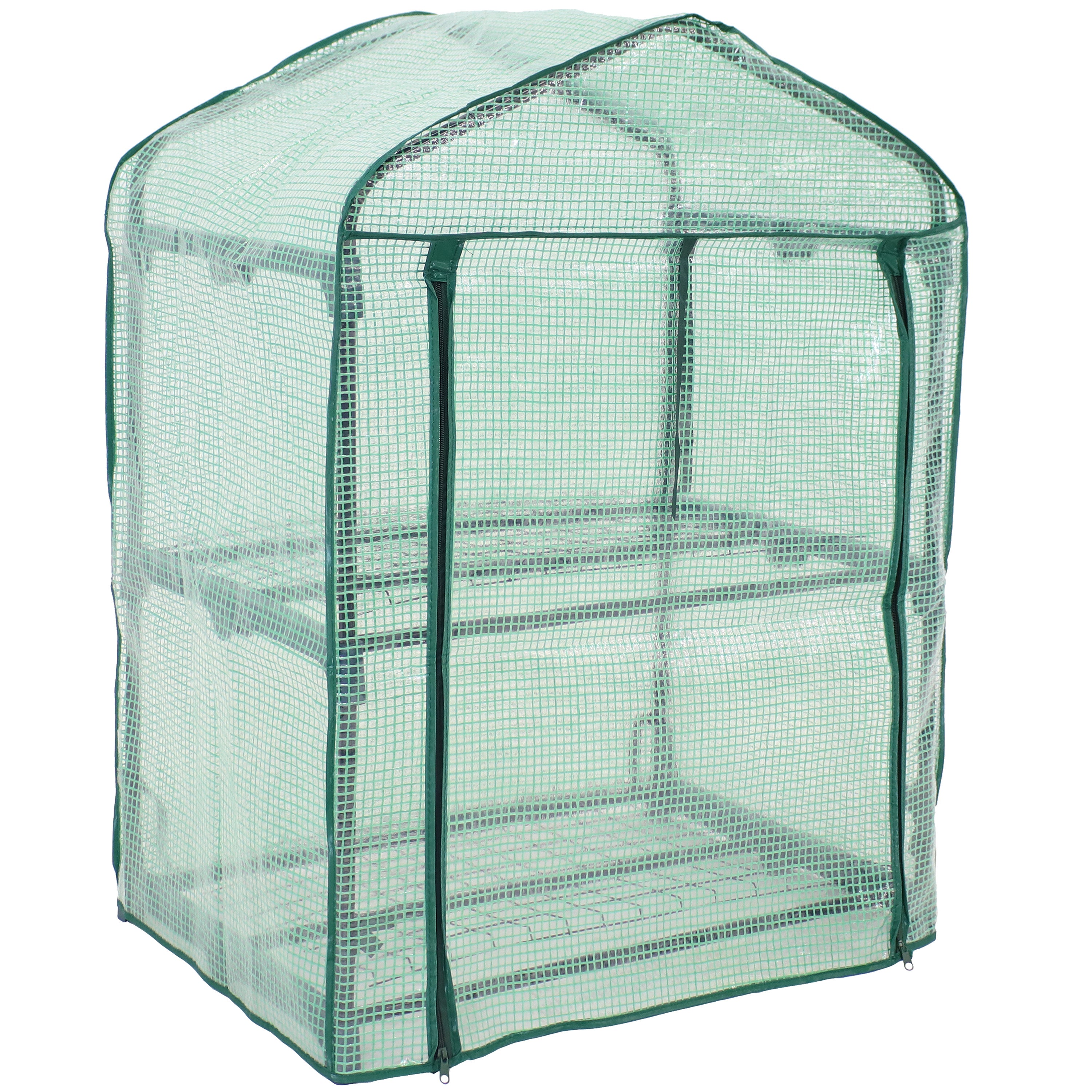 Portable 2-Tier Mini Greenhouse for Outdoors - Compact & Durable Plant Protection - Perfect for Balcony Gardening, Seed Starting & Small Space Plant Growing