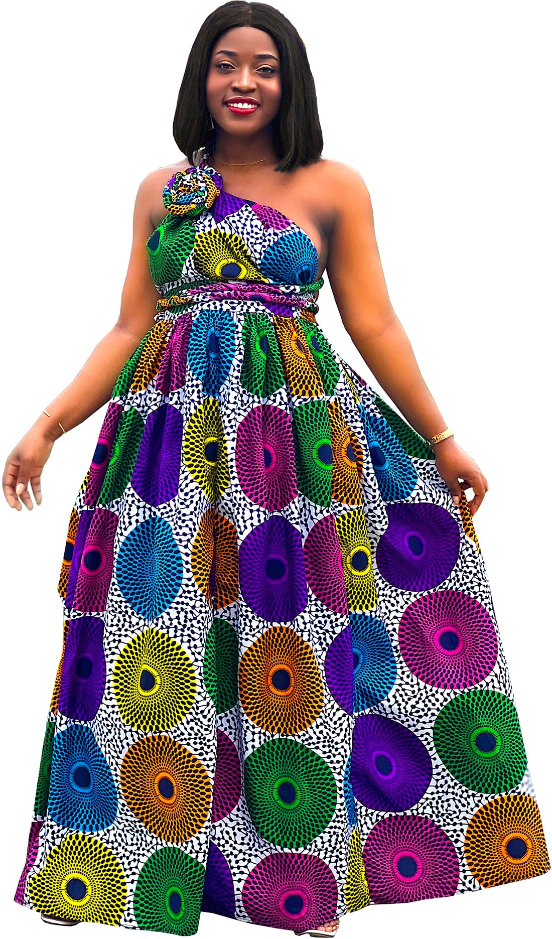 SHENBOLEN African Print Maxi Dress for Women - Stylish Dashiki Long Dress for Summer, Beach, Parties & Casual Wear