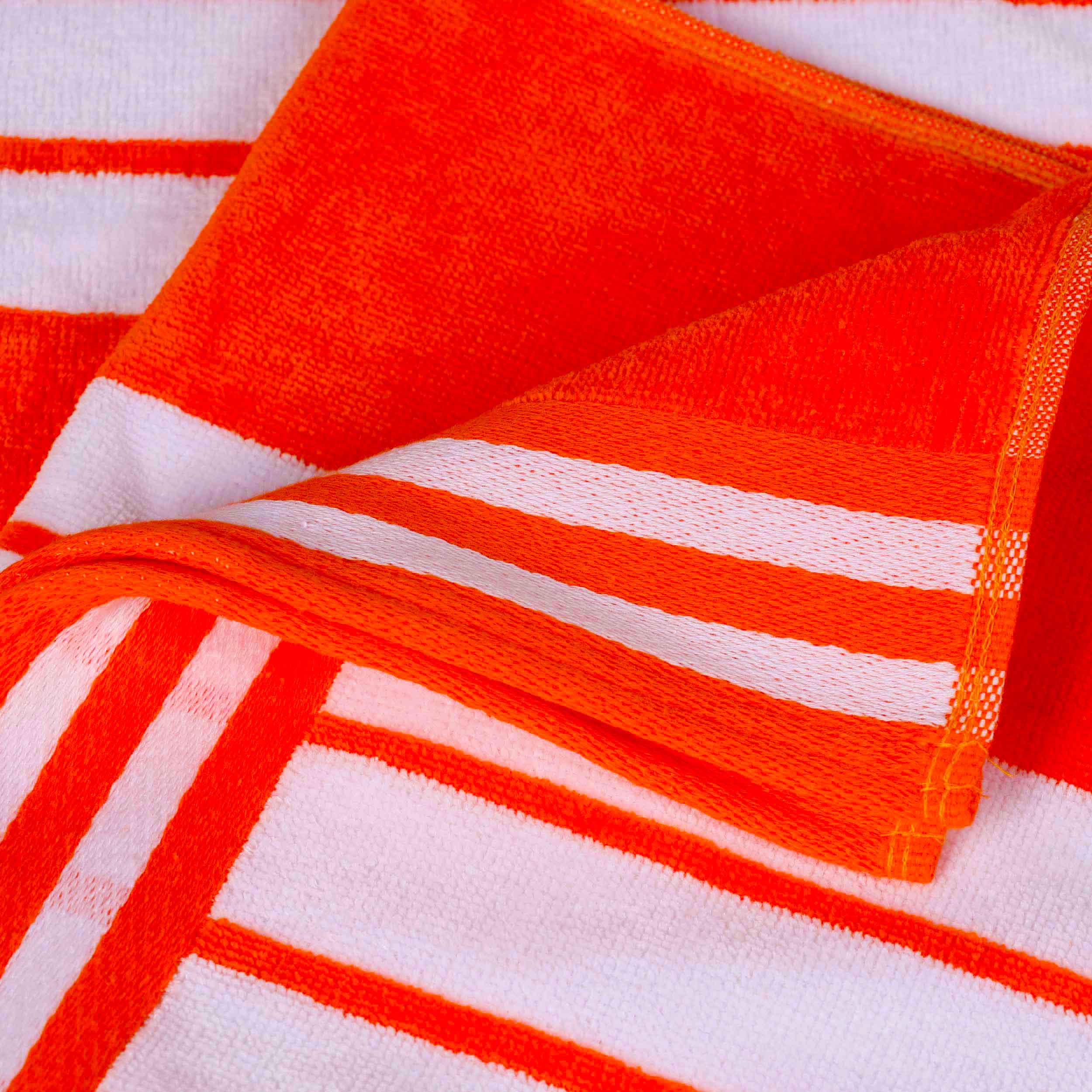 Premium Oversized Cabana Striped Cotton Beach Towel Set - 2, 4, or 6 Pack - Soft Quick-Dry Bath Towels for Pool, Beach, Vacation & Spa Days