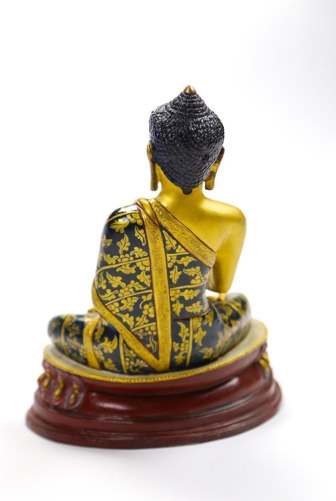 Hand Painted Unique Shakyamuni Buddha Statue - Meditation & Home Decor for Spiritual Practice & Zen Living Spaces