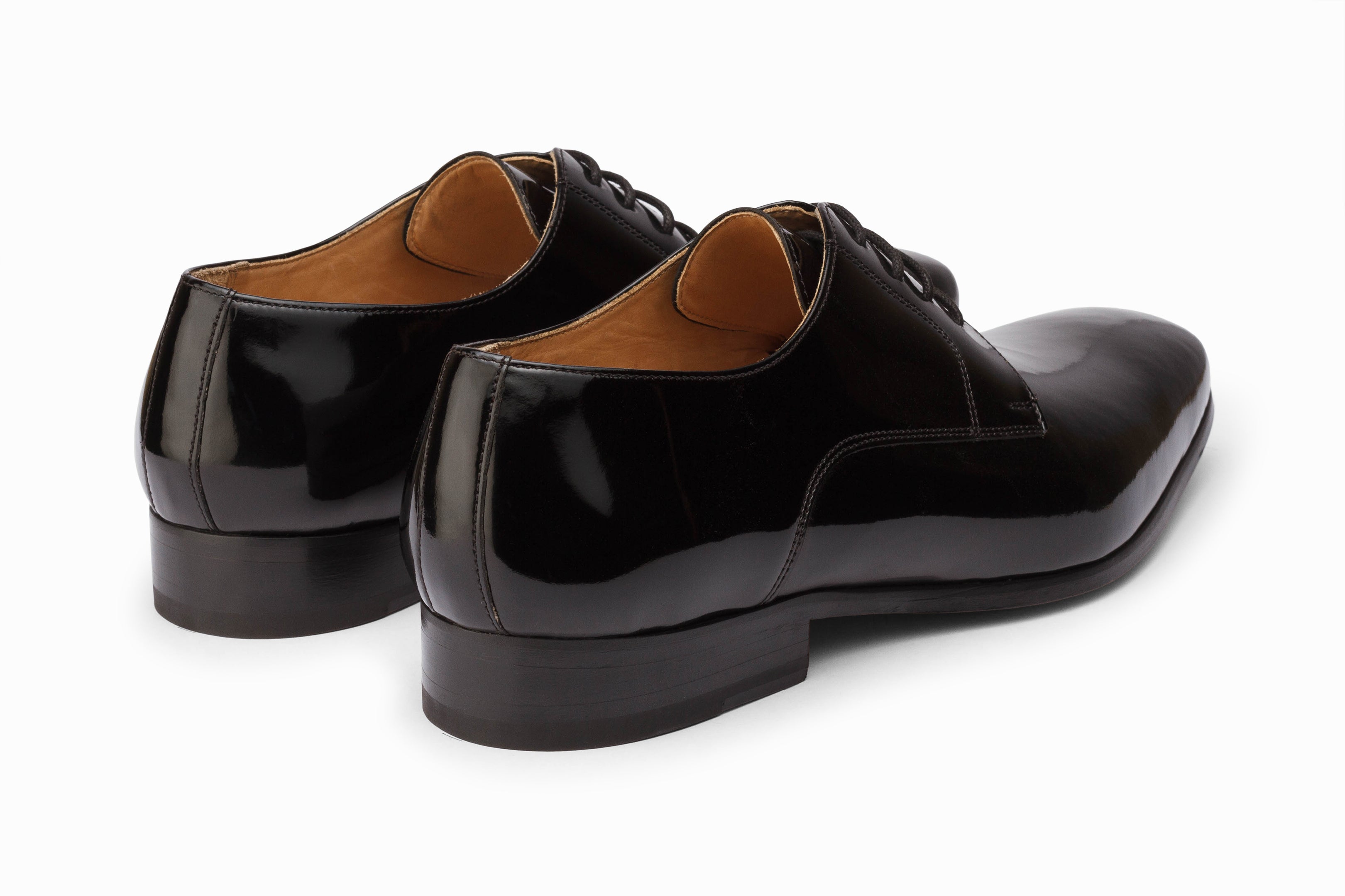 Classic Black Patent Leather Derby Shoes for Men - Stylish & Comfortable Formal Footwear for Office, Business & Special Occasions