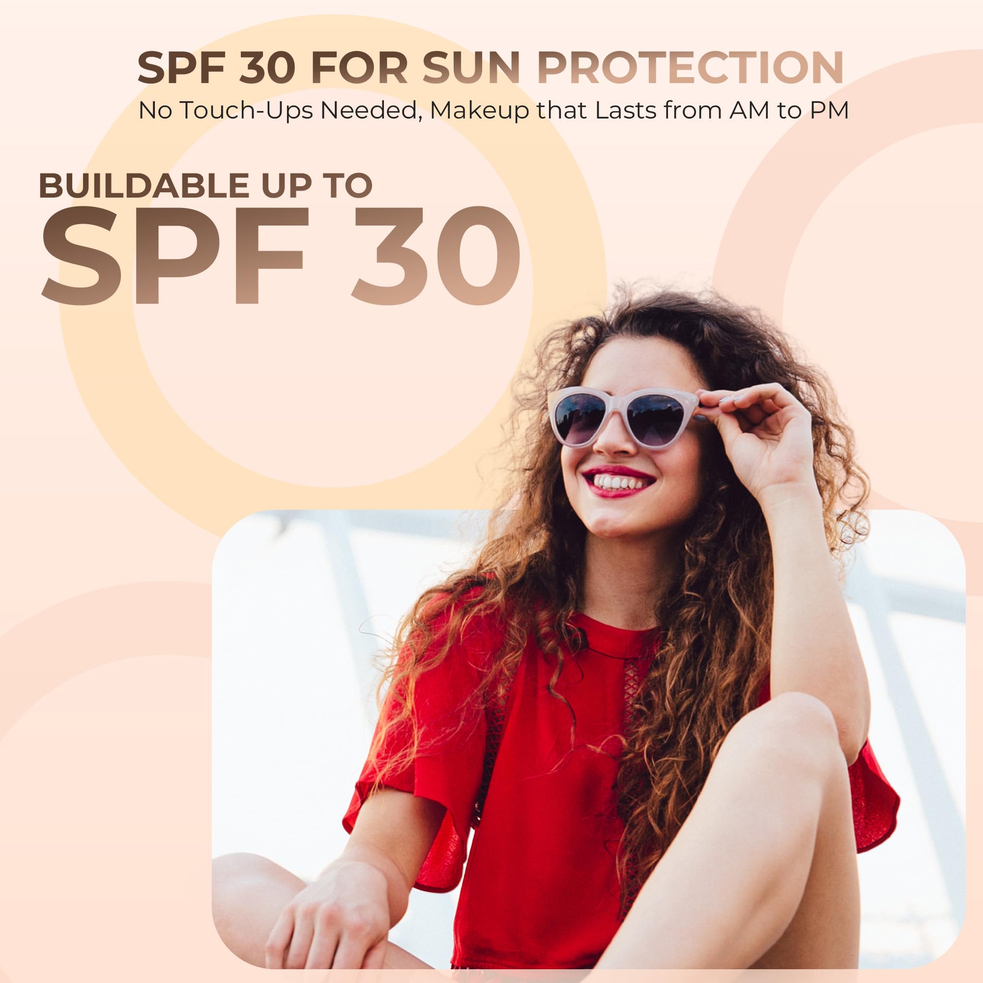 SPF 30 7-Piece Warm Neutral Makeup Kit with Face Brush - Foundation Powder, Concealer, Blush, Bronzer, Primer & Finishing Powder (20g) | Perfect for Everyday Wear & Professional Makeup Looks