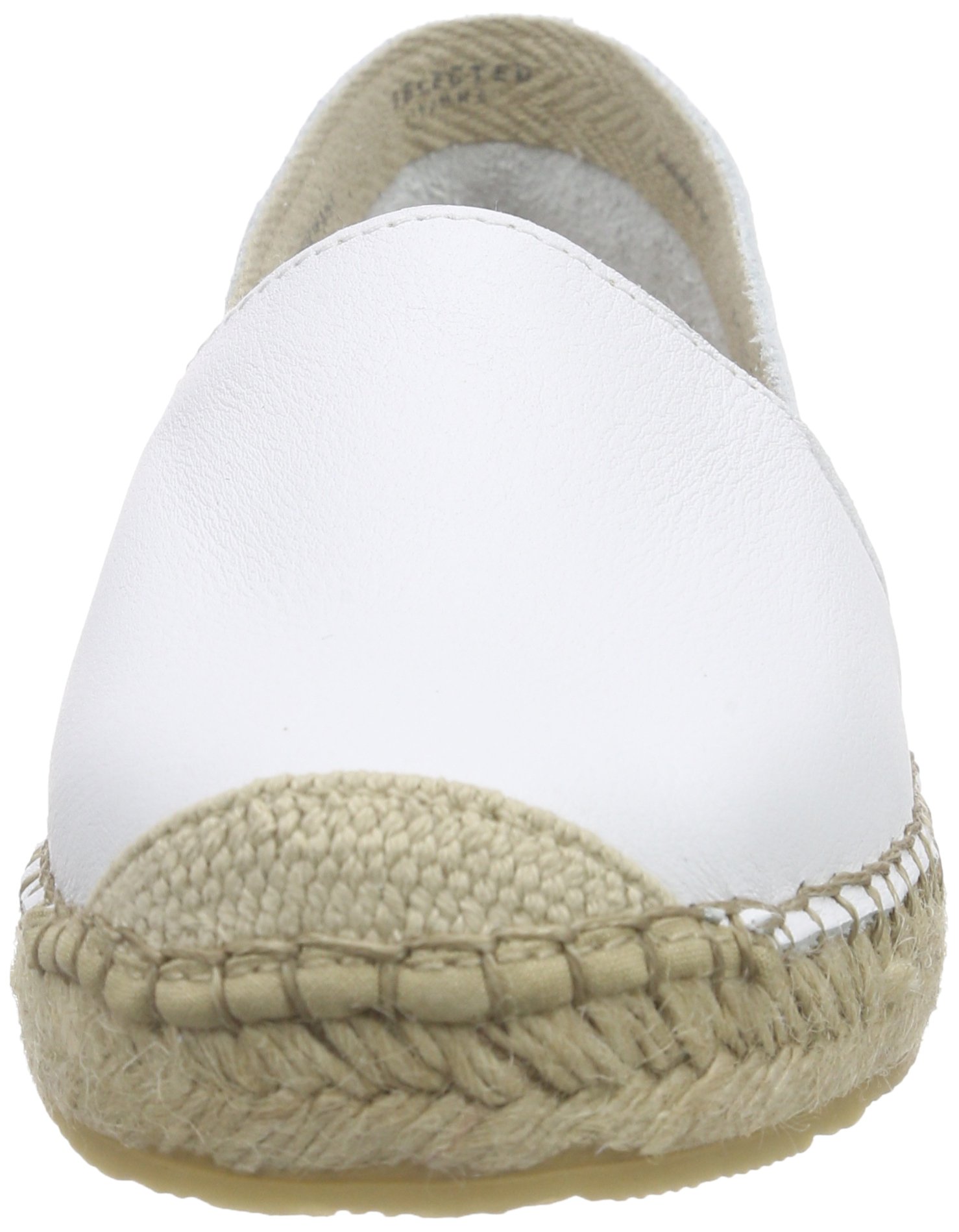 Women's White Espadrille Flats - Comfortable Summer Shoes for Casual Outings & Beach Wear - Size 6.5 UK (US Women's 8.5)