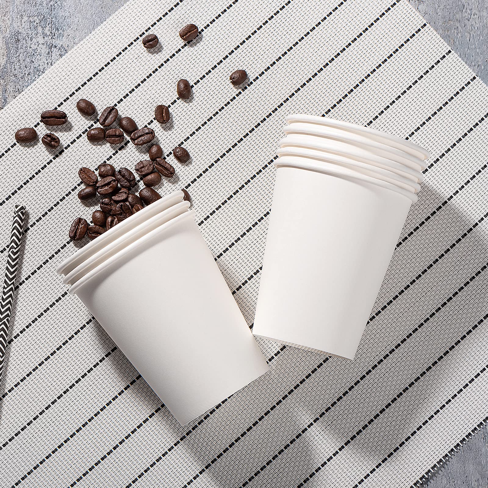 YEEHAW 8 oz 1000 Pack Disposable Paper Coffee Cups - White Hot Drink Cups for Coffee, Tea, Hot Chocolate | Leak-Proof & Eco-Friendly | Perfect for Cafes, Restaurants, Offices & Home Use | Great for Morning Coffee, Office Breaks & Family Gatherings