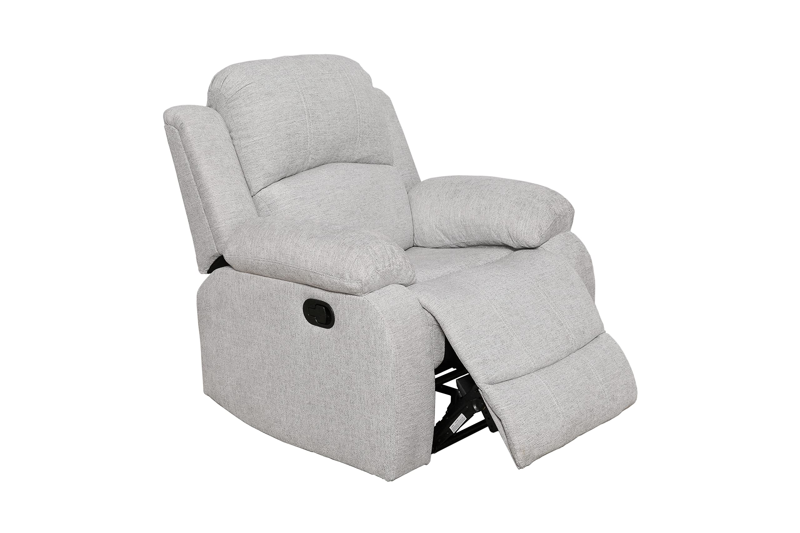 Comfortable Manual Reclining Chair for Living Room - Grey Linen Upholstery, Single Seat Sofa with Adjustable Backrest (GS28XX) - Perfect for Relaxing, Watching TV or Reading in Your Home