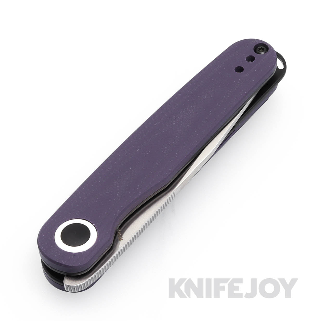Kizer V3604C1 Squidward Frame Lock Folding Knife - 154CM Stainless Steel Blade with Purple G10 Handles - EDC, Outdoor, Camping & Survival Tool