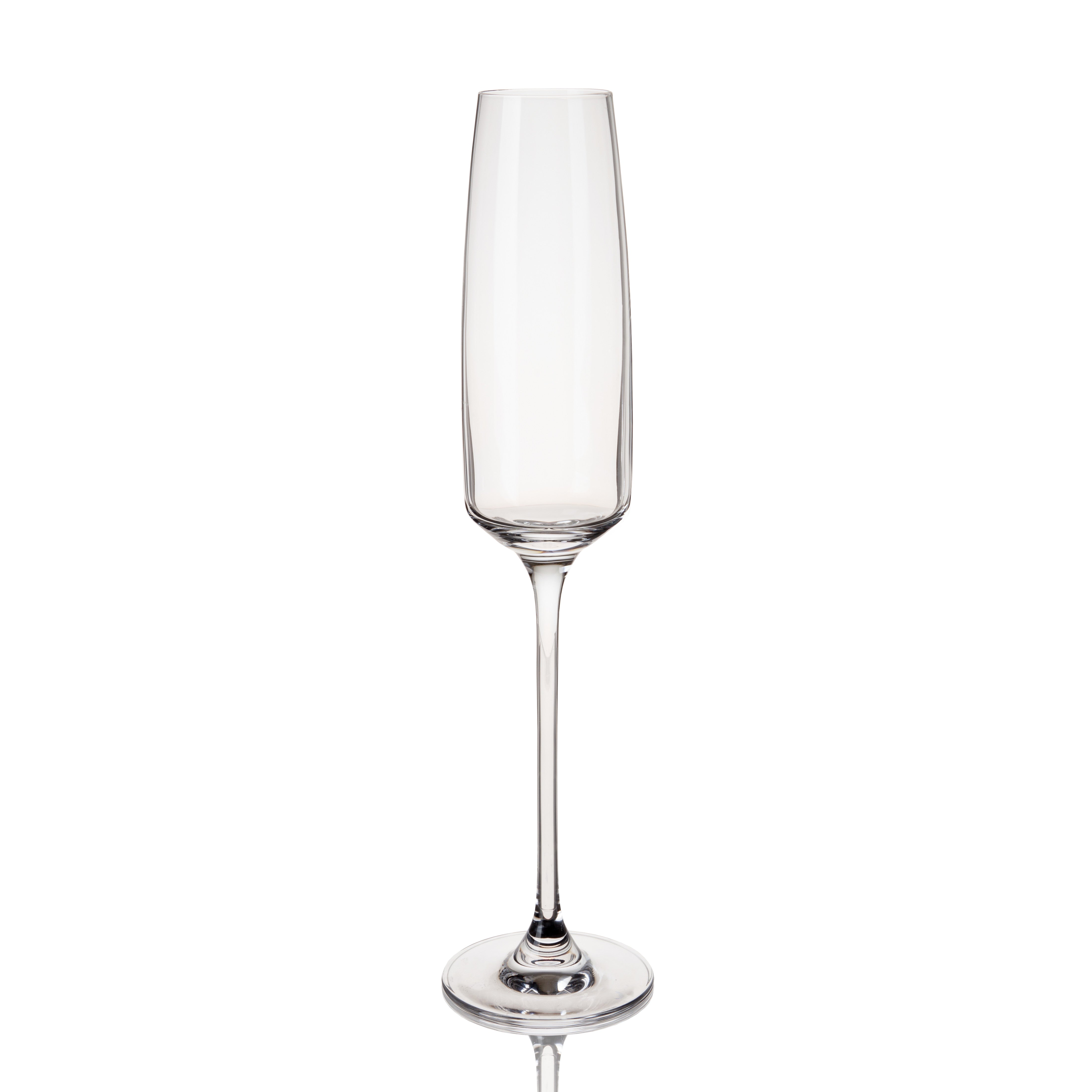Premium Julien Crystal Flute Glasses Set of 4 - Elegant Champagne Flutes for Weddings, Parties & Special Occasions
