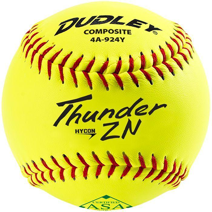 Dudley ASA Thunder ZN Hycon 11 52/300 Composite Softballs (4A924Y) - High-Performance Softballs for Competitive Play & Training