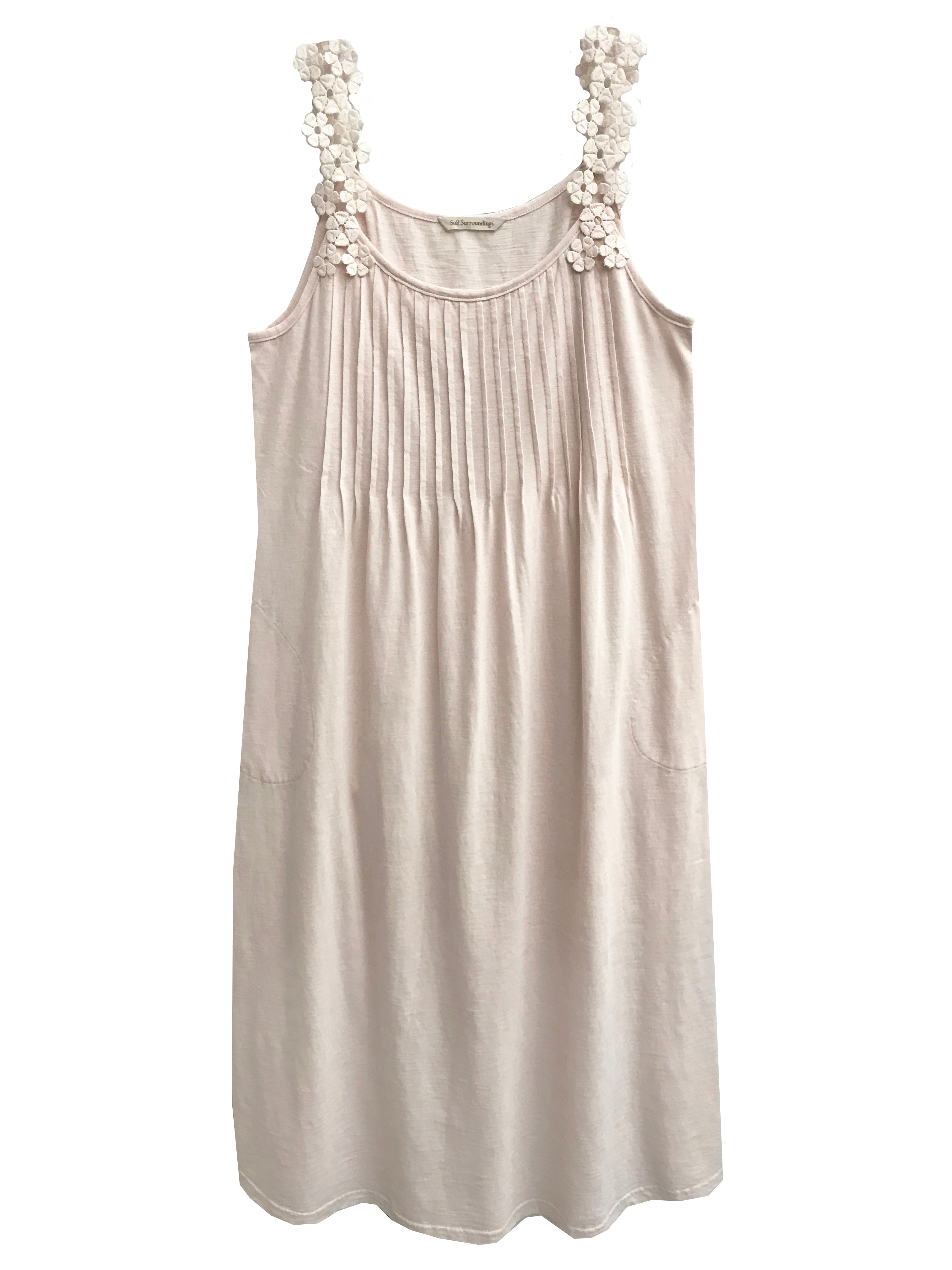 100% Cotton Knit Gown for Women - Soft & Comfortable Daisy Chain Print Nightgown - Perfect for Sleepwear, Loungewear and Relaxing at Home