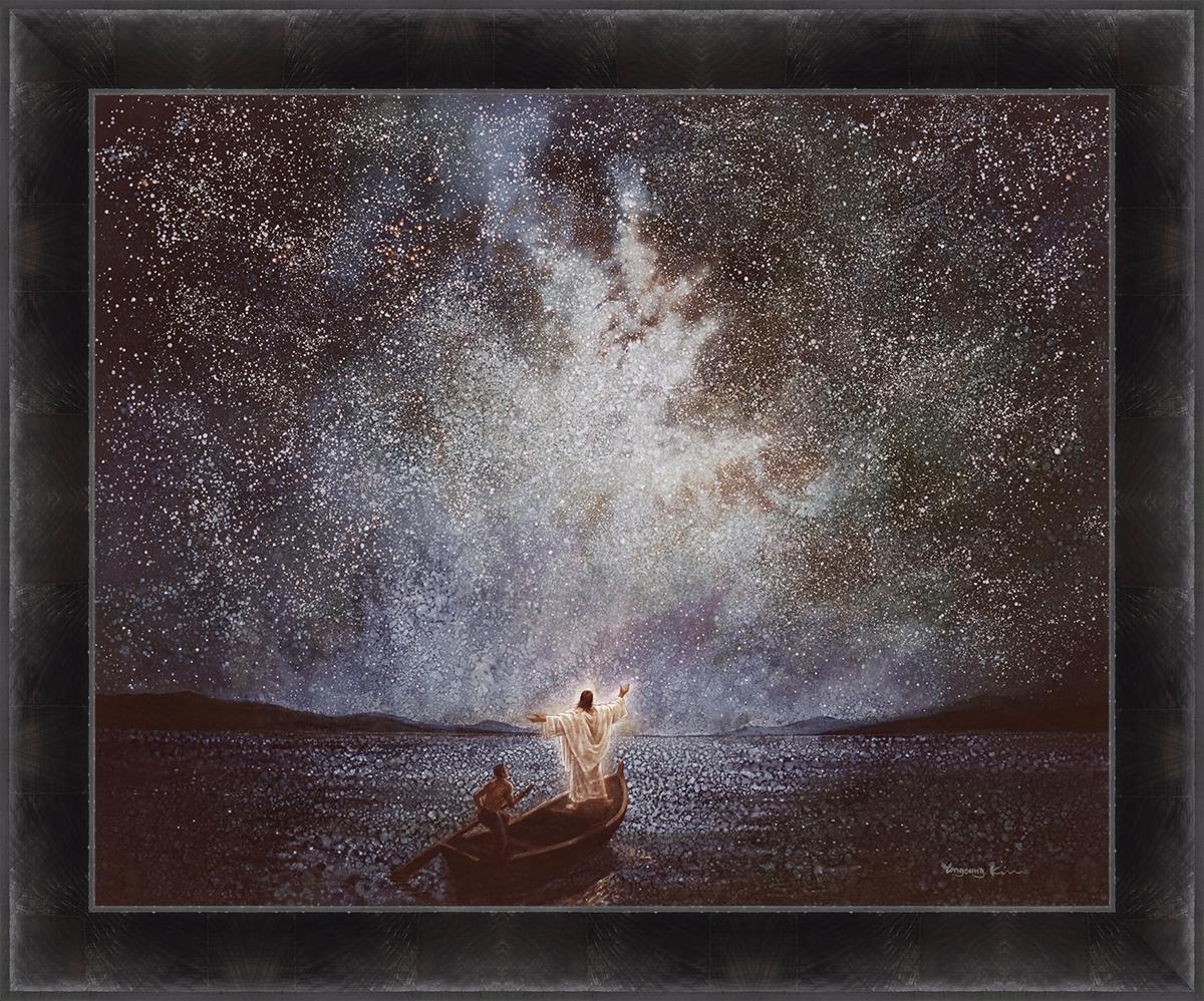 Calm and Stars Large Wall Art - Modern Abstract Canvas Painting for Living Room, Bedroom & Office Decor - Perfect for Home, Office & Meditation Spaces