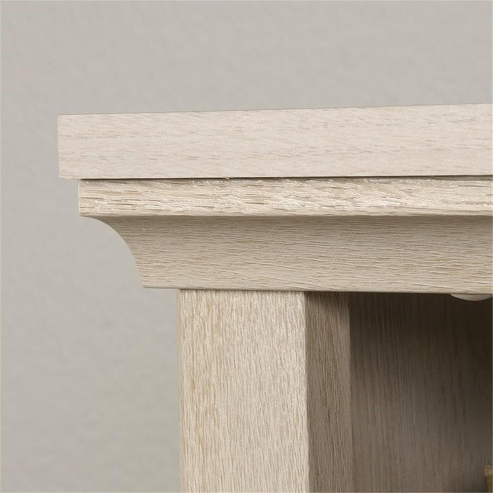 Pemberly Row 3 Shelf Bookcase in Chalked Chestnut - Stylish Wooden Bookshelf for Living Room, Bedroom & Office Storage