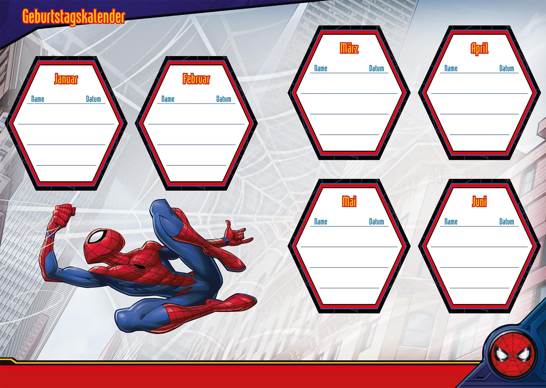 Marvel Spider-Man Friendship Book for Kids - My Friends Scrapbook Album - Perfect for Birthday Gifts, School Memories & Superhero Theme Parties